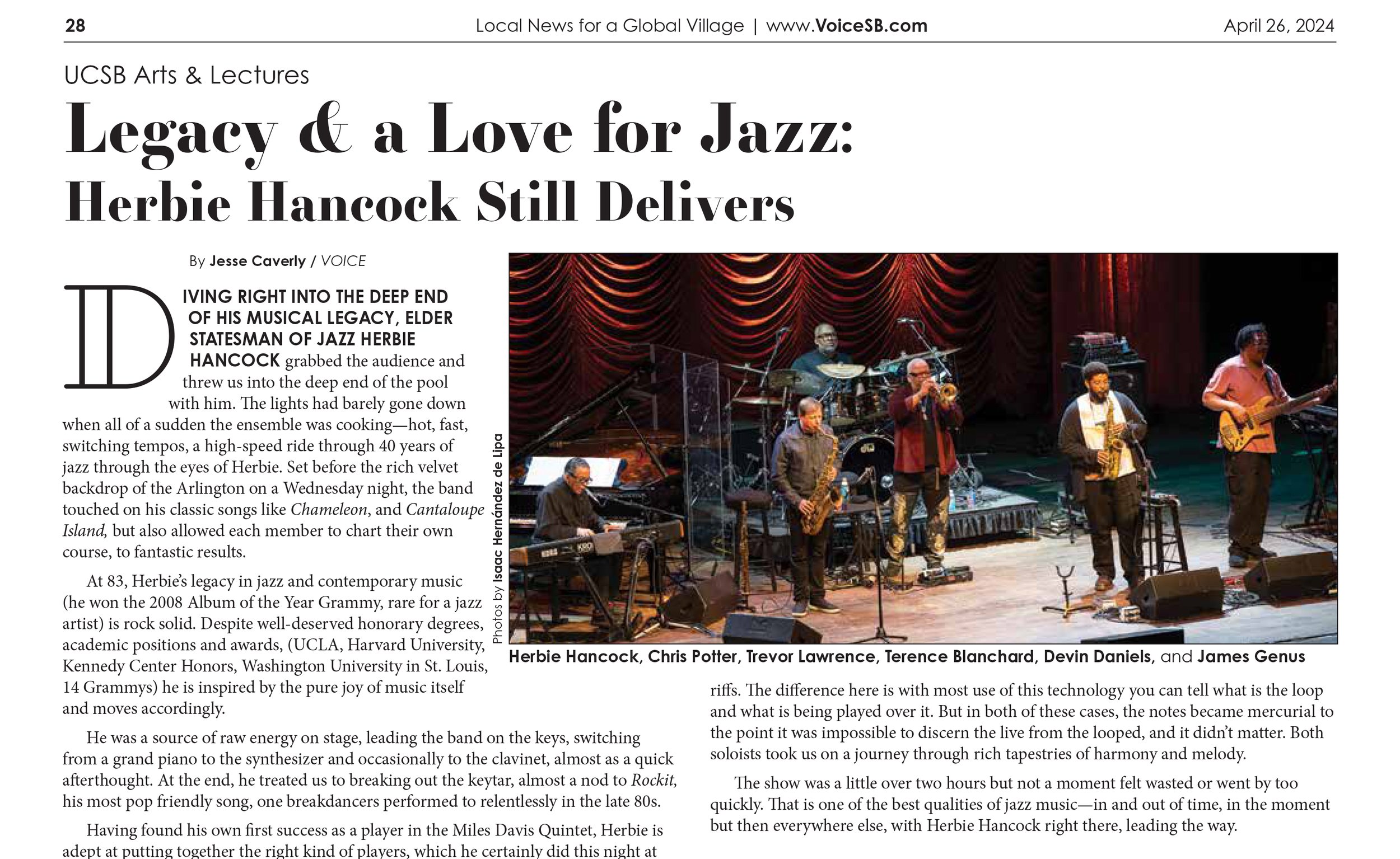 Legacy &amp; a Love for Jazz:Herbie Hancock Still Delivers