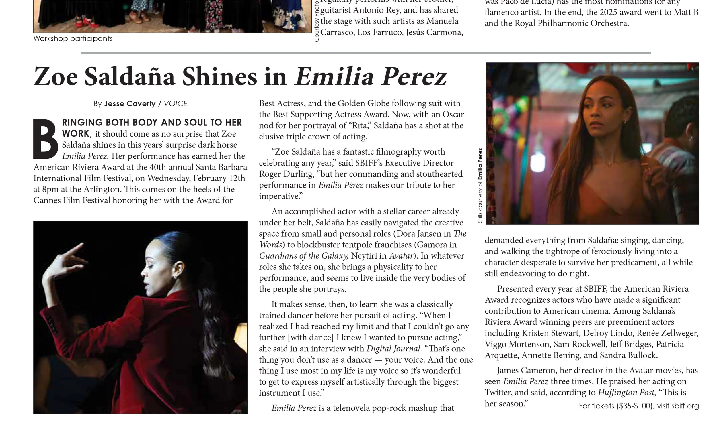 SBIFF: Zoe Saldaña Shines in Emilia Perez