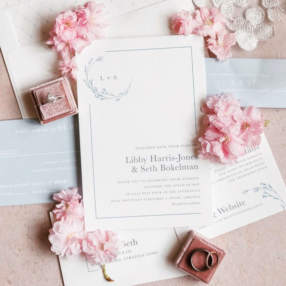 Love the spring details from this beautiful wedding! 

Special thank you to these vendors:

Photography | @hannahjphotos 
Videography | @prettyweddingfilms 
Florals | @tourterelle_floral 
Rentals | @paisleyandjade 
DJ | @pteventgroup 
Stationary | @r