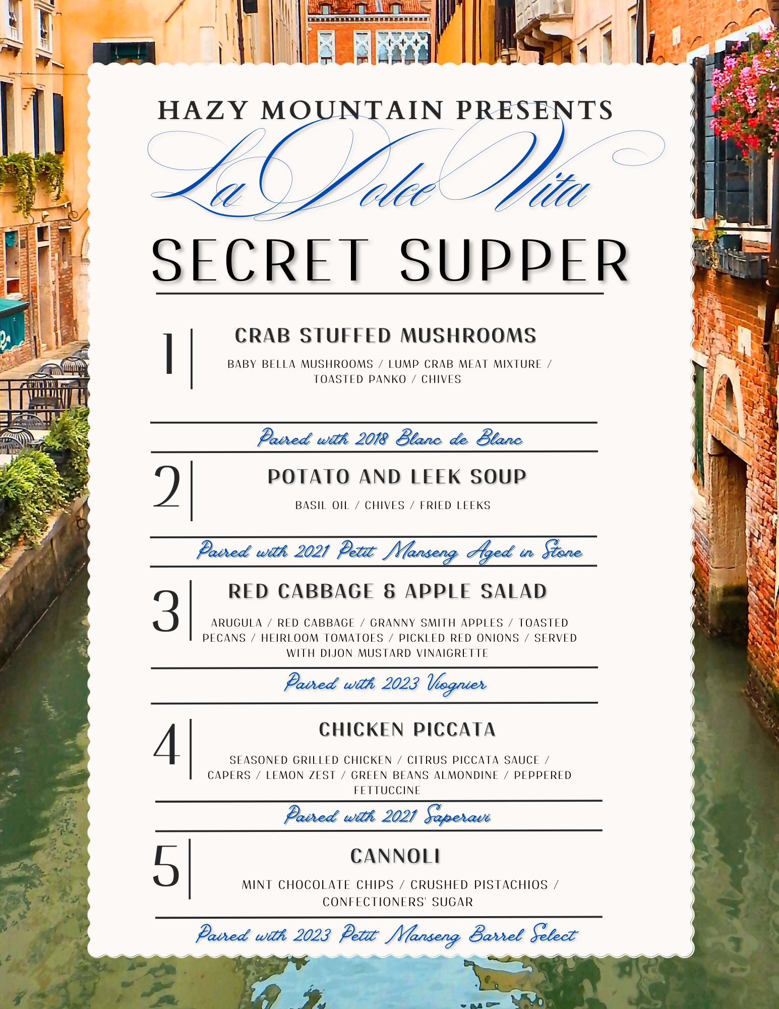 La Dolce Vita Secret Supper