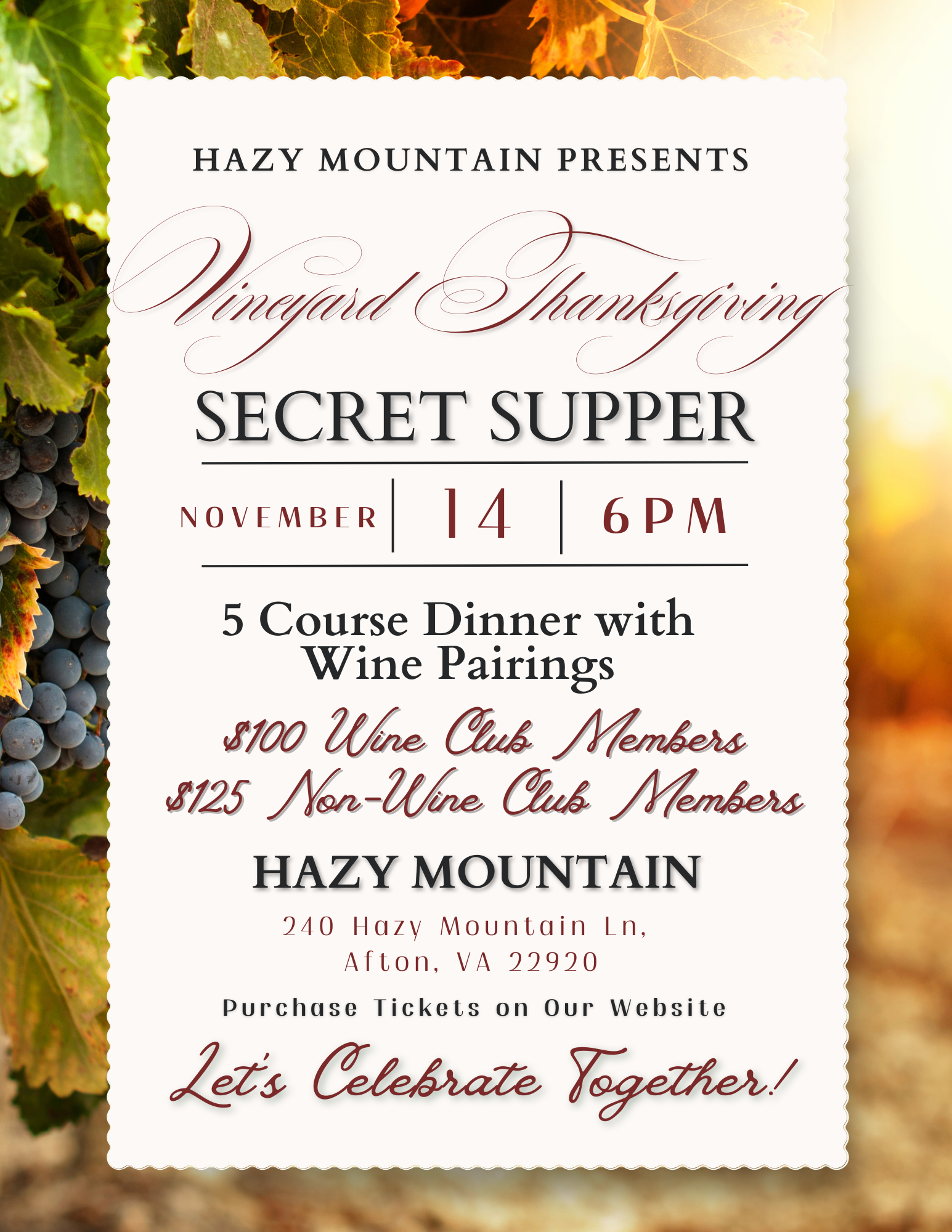 A Vineyard Thanksgiving