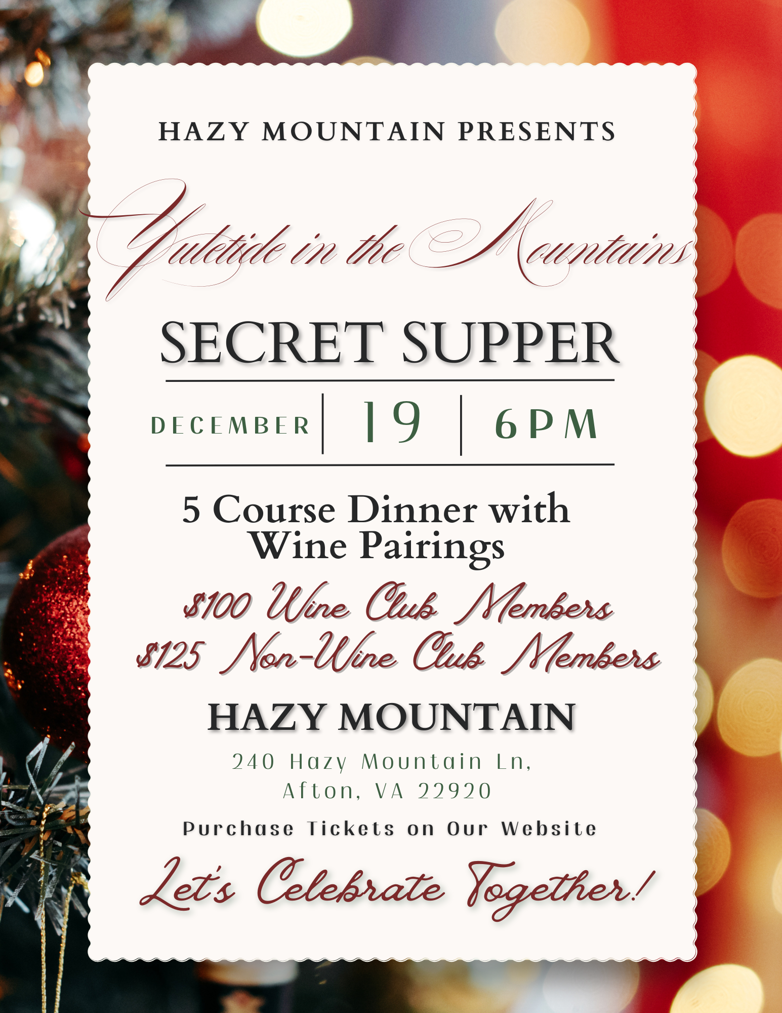 Yuletide in the Mountains