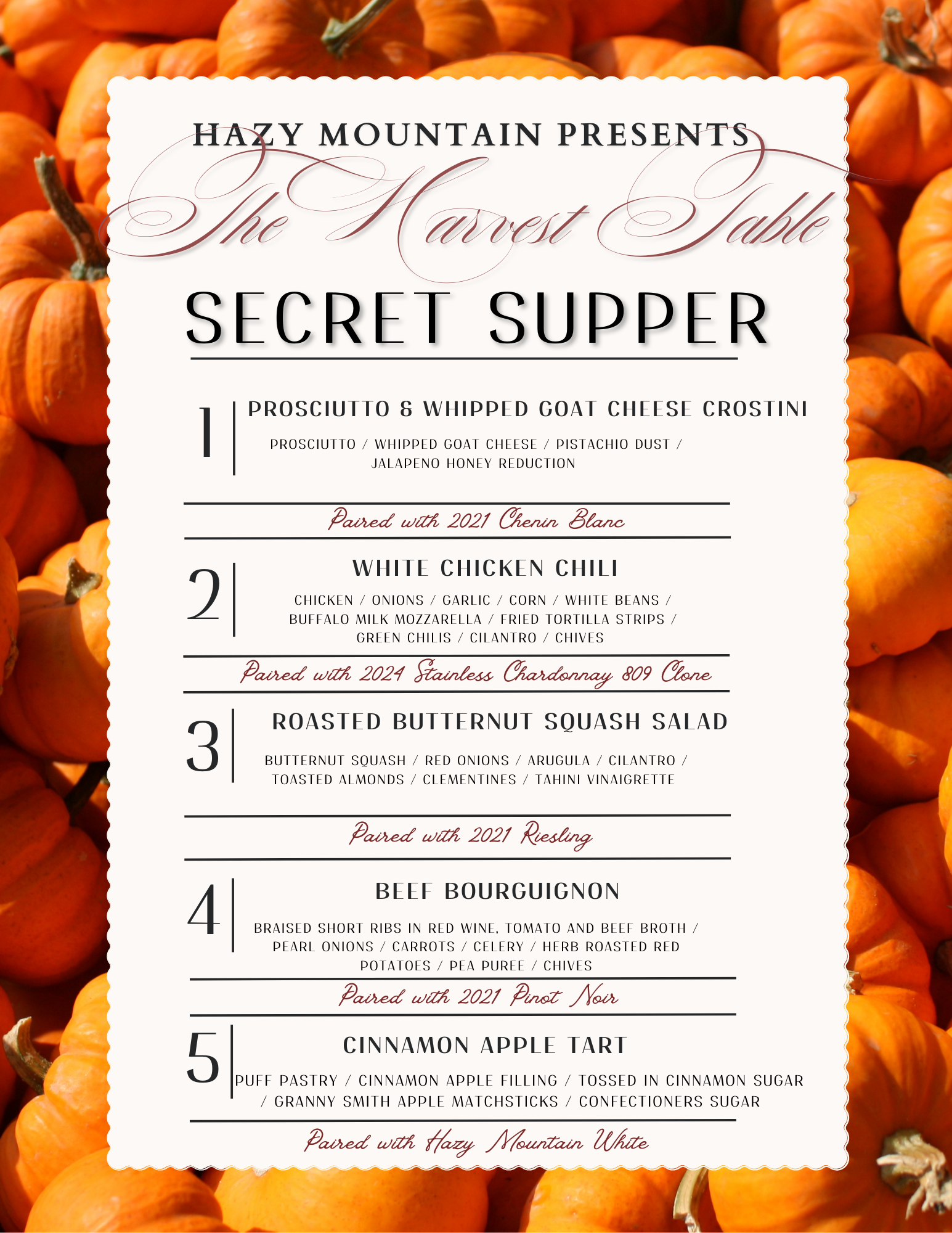 The Harvest Table Secret Supper