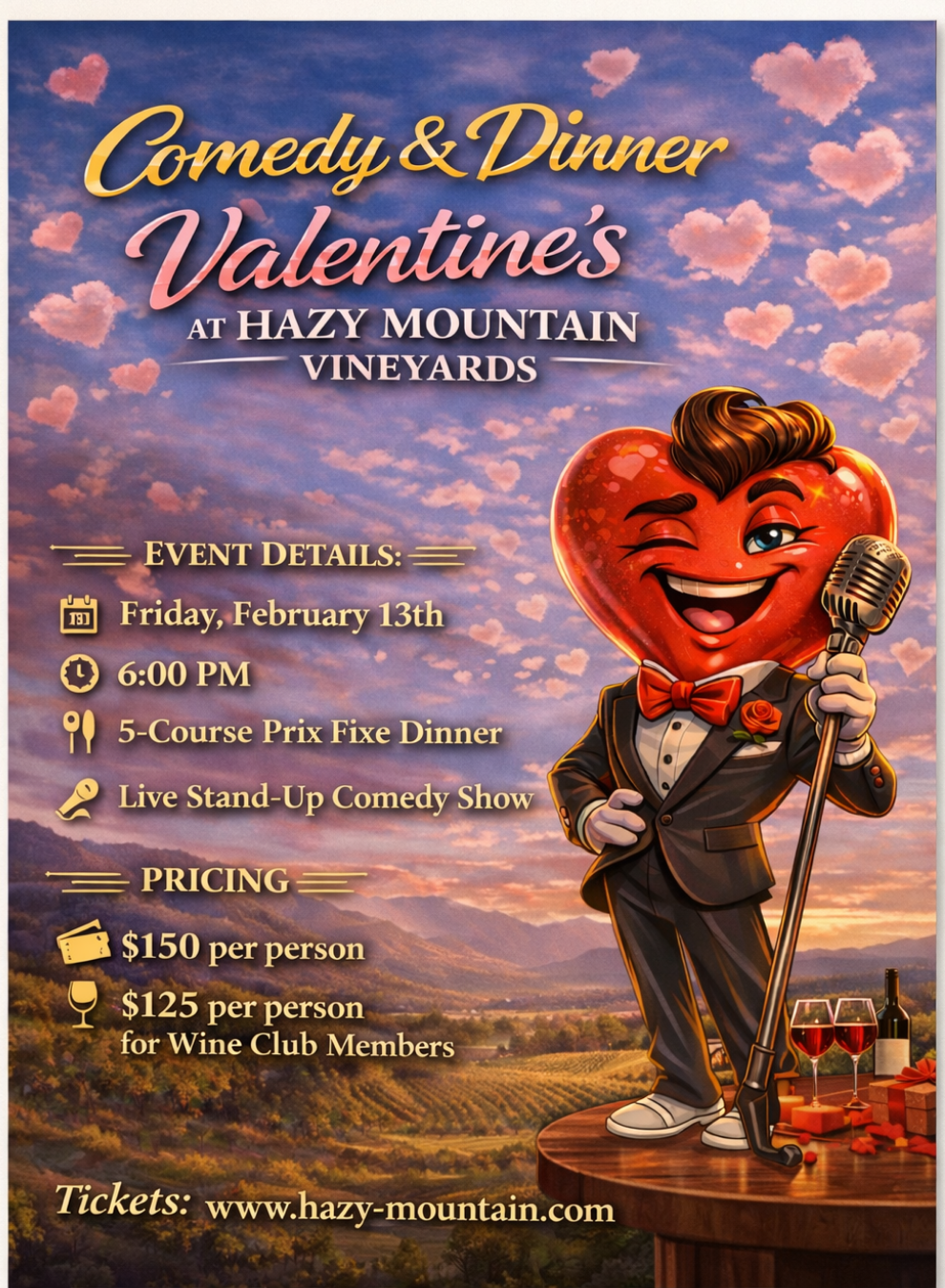 Valentine’s Dinner + Comedy