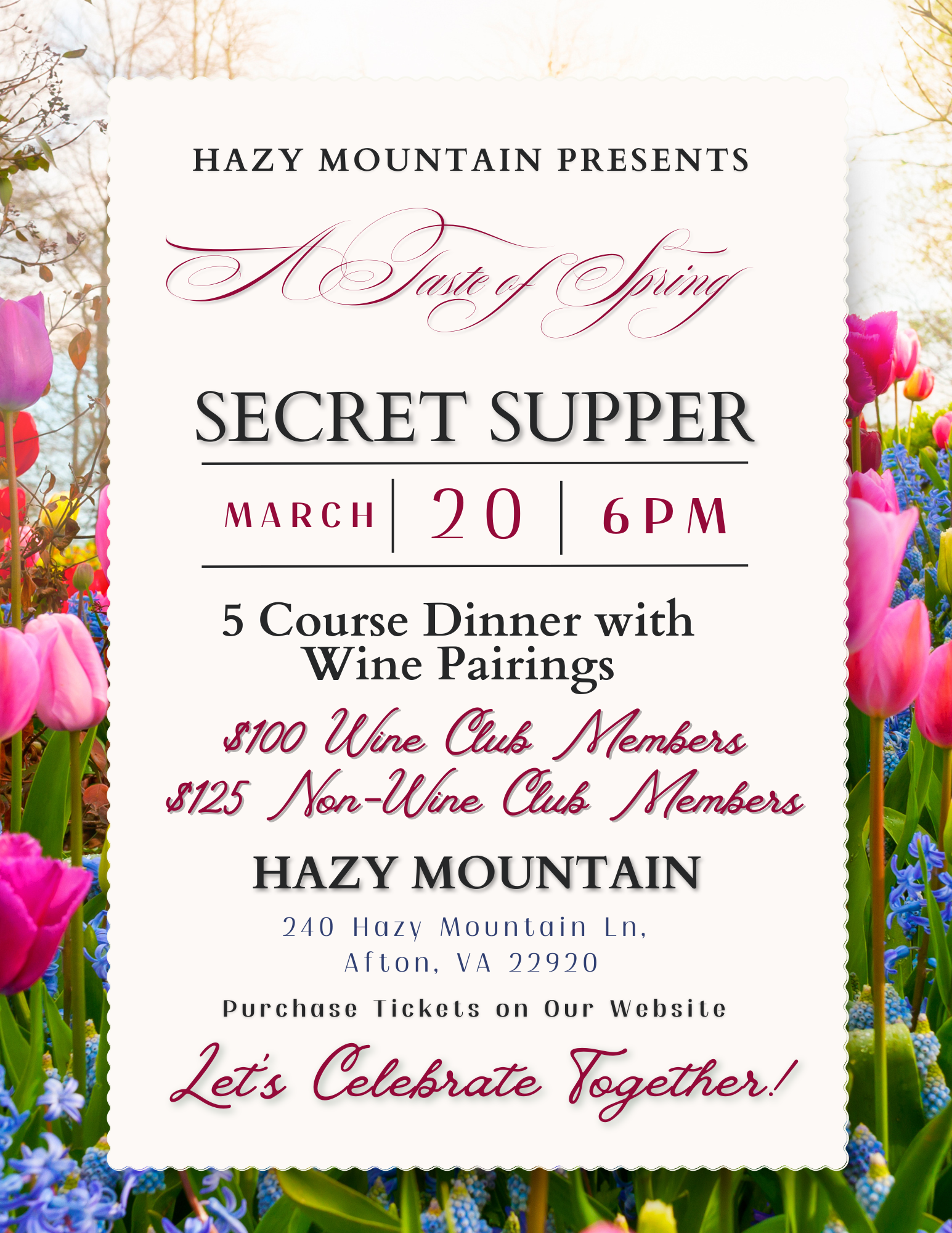 A Taste of Spring Secret Supper