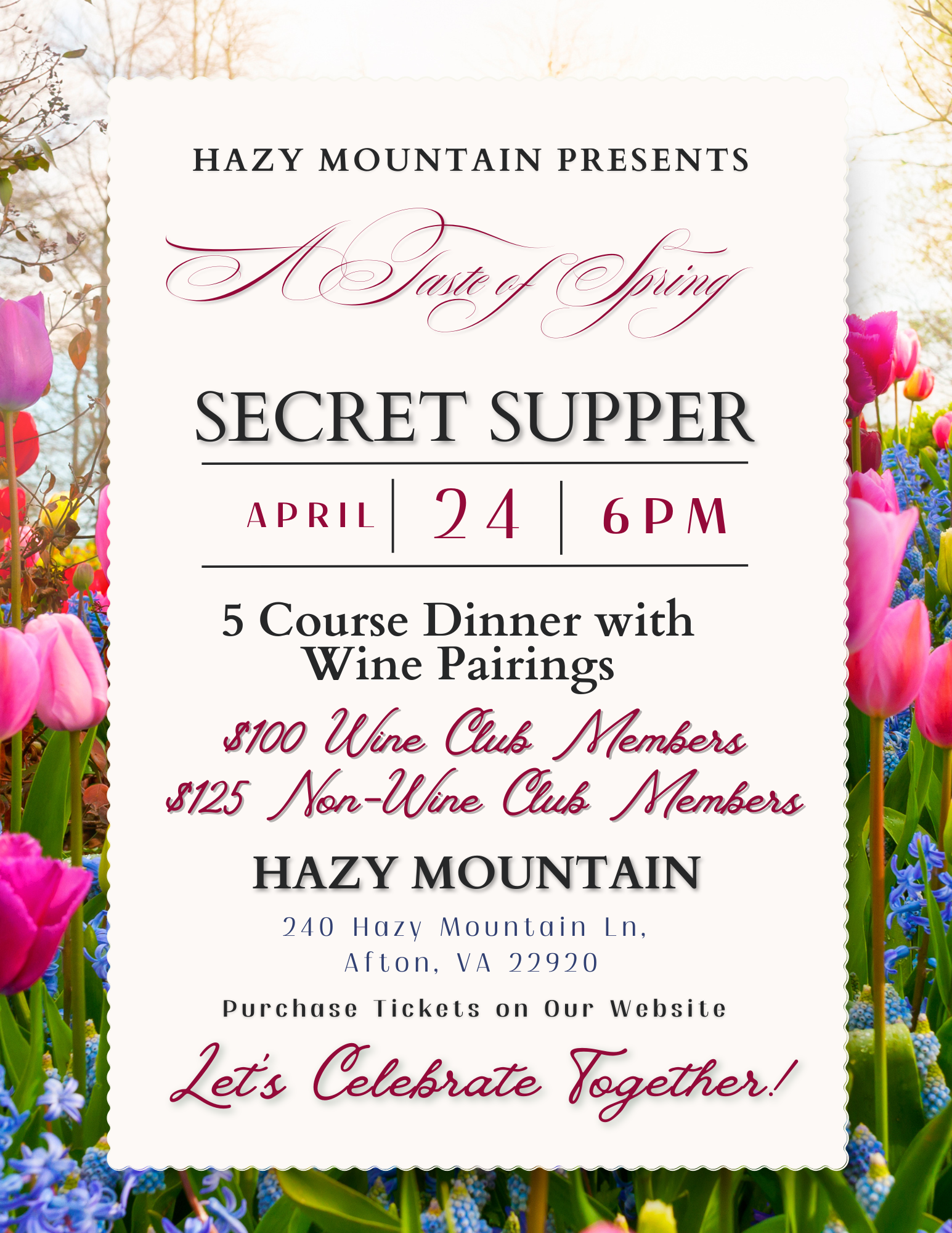 A Taste of Spring Secret Supper