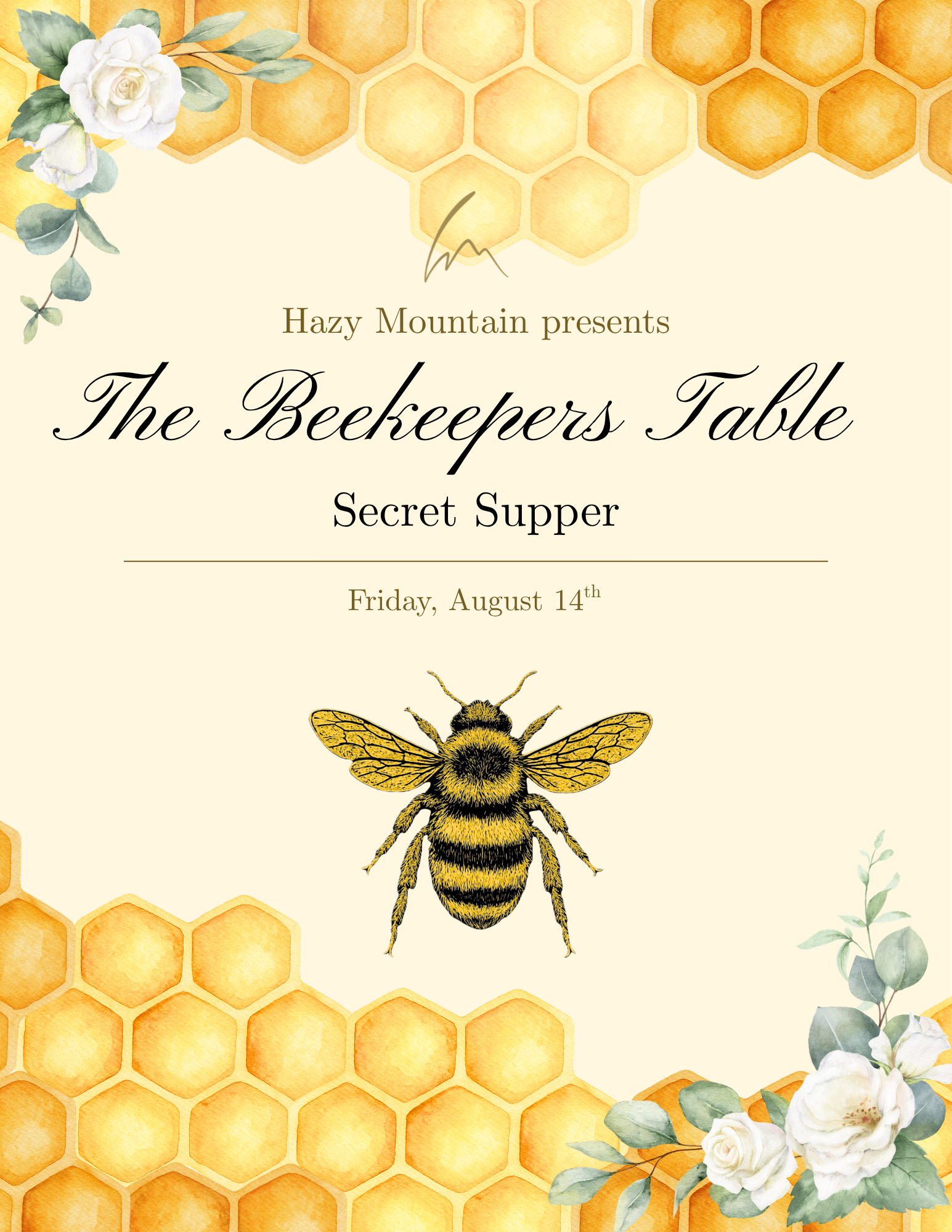 The Beekeepers Table Secret Supper