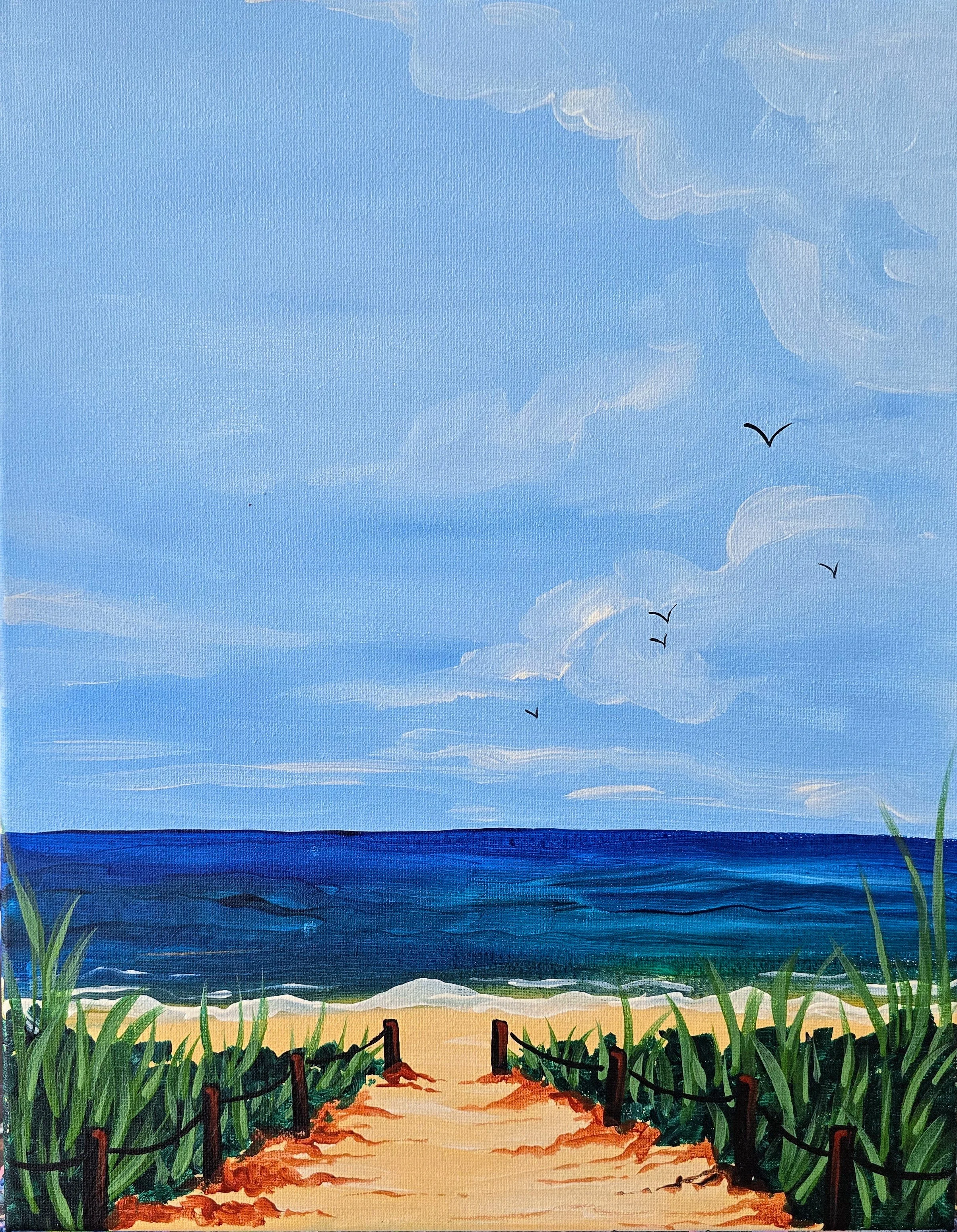 Paint + Sip "Peaceful Beach Path" 