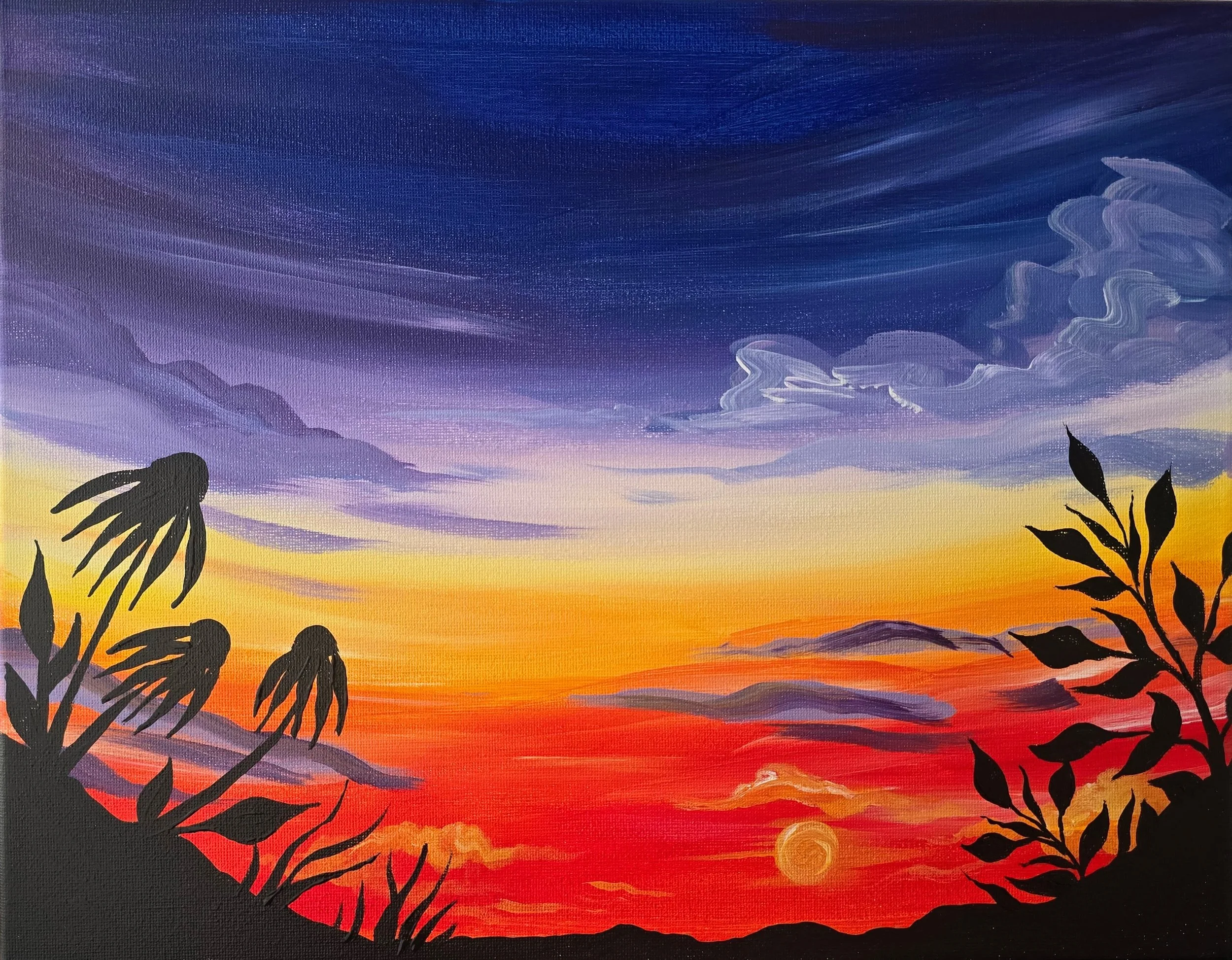 Paint + Sip "Sunset Silhouette" 