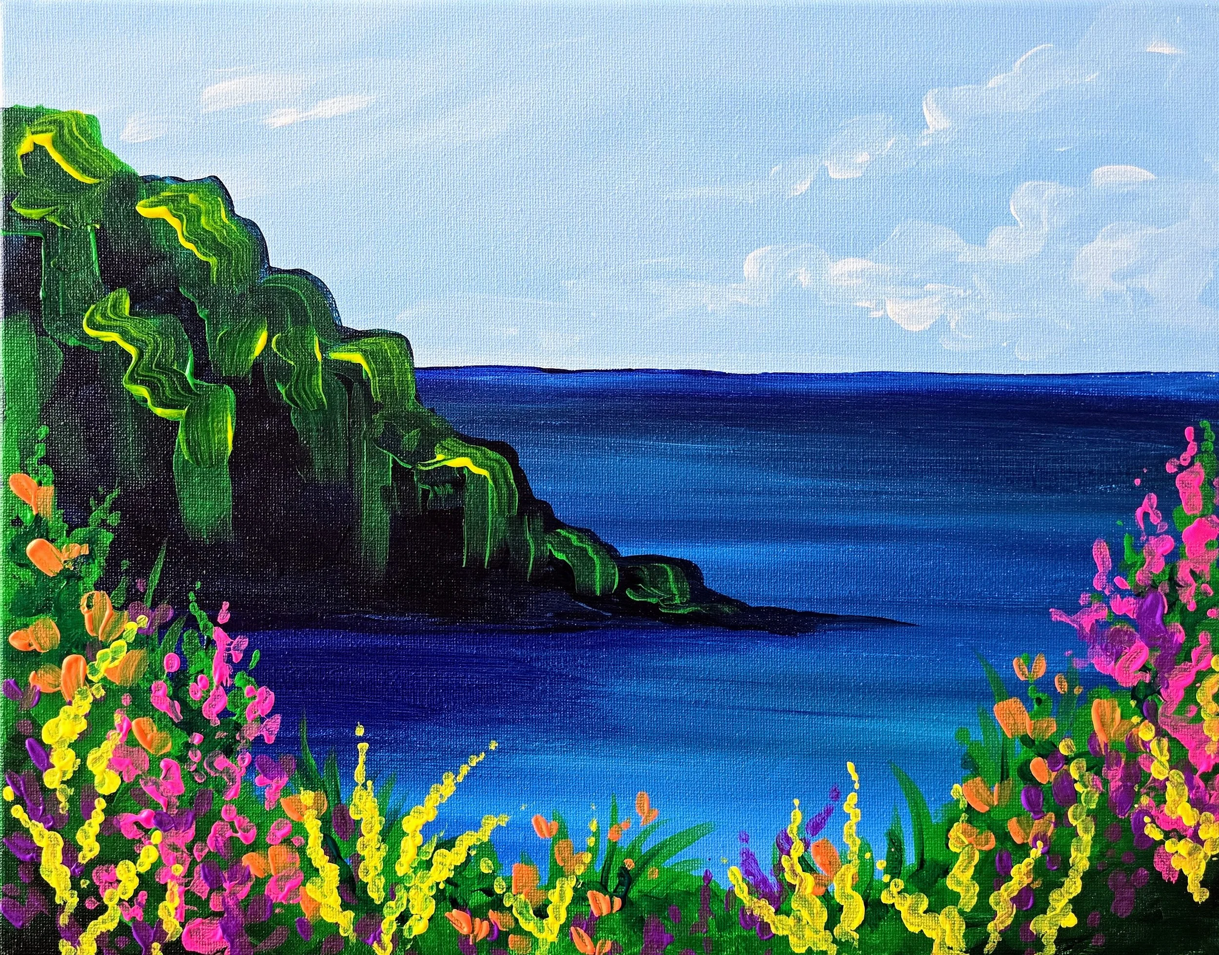 Paint + Sip "Cliffside Paradise" 