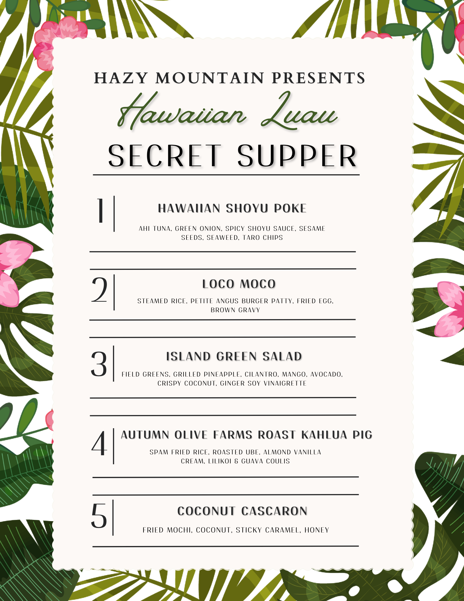 Hawaiian Luau | Secret Supper