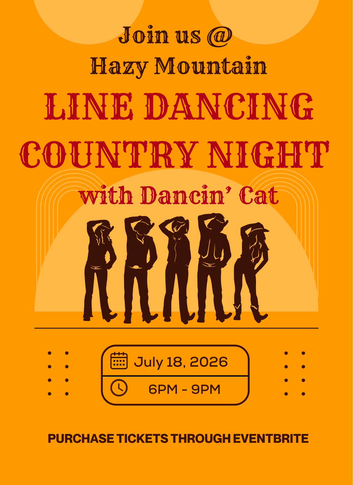 LINE DANCING COUNTRY NIGHT WITH DANCIN' CAT