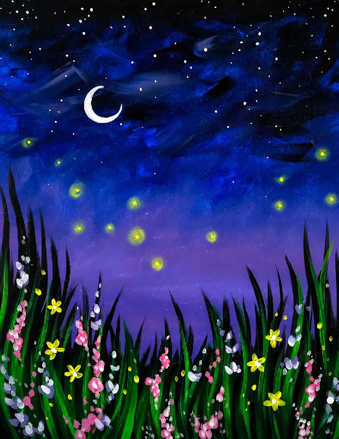 Paint + Sip “Field of Fireflies” 