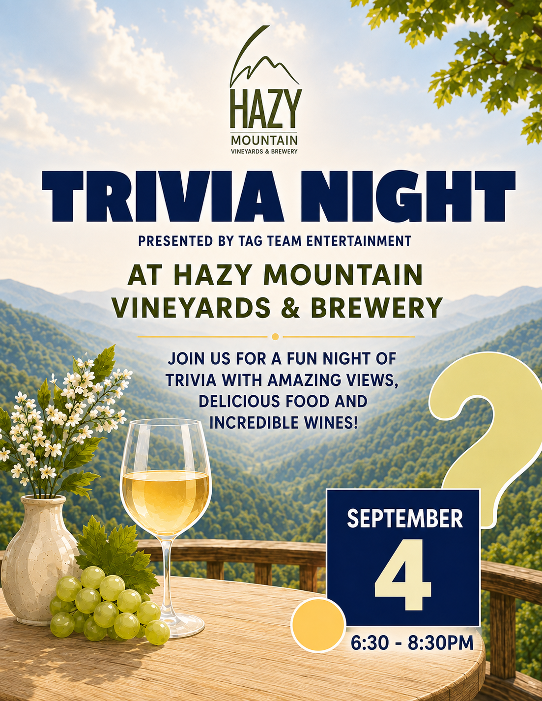 SEPTEMBER trivia WITH TAG TEAM ENTERTAINMENT
