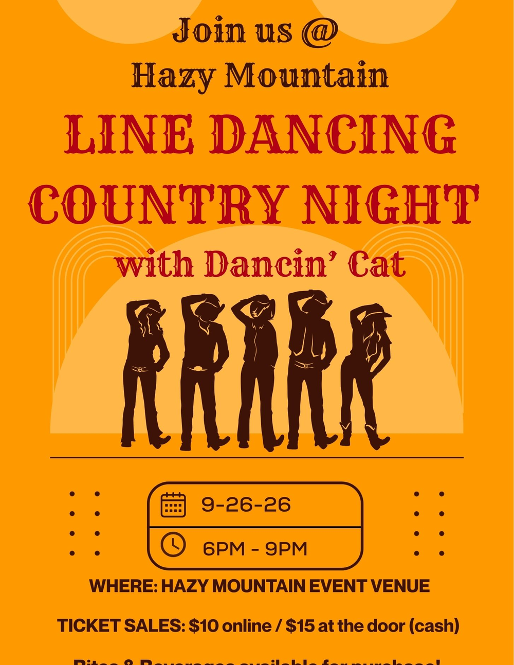 LINE DANCING COUNTRY NIGHT WITH DANCIN' CAT