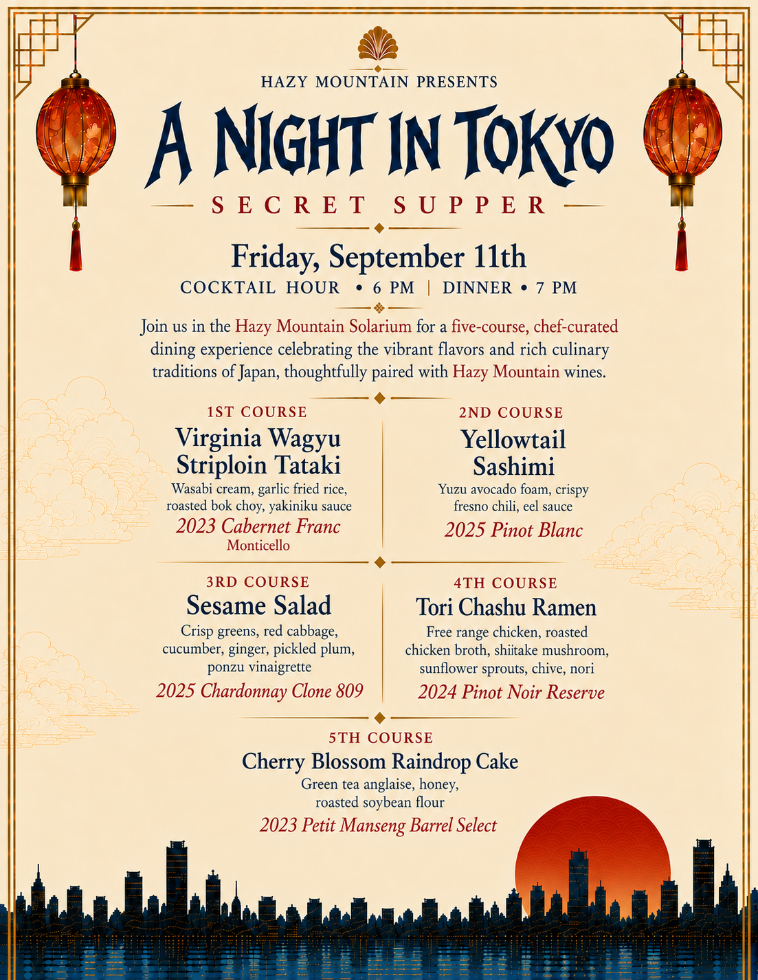 A NIGHT IN TOKYO SECRET SUPPER