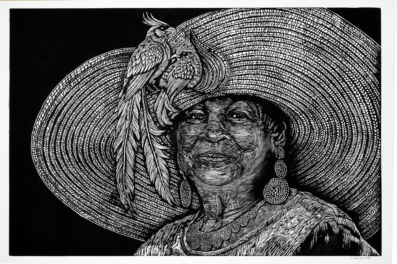 "Annie" 
Woodcut Print (24"x36") 8 prints available