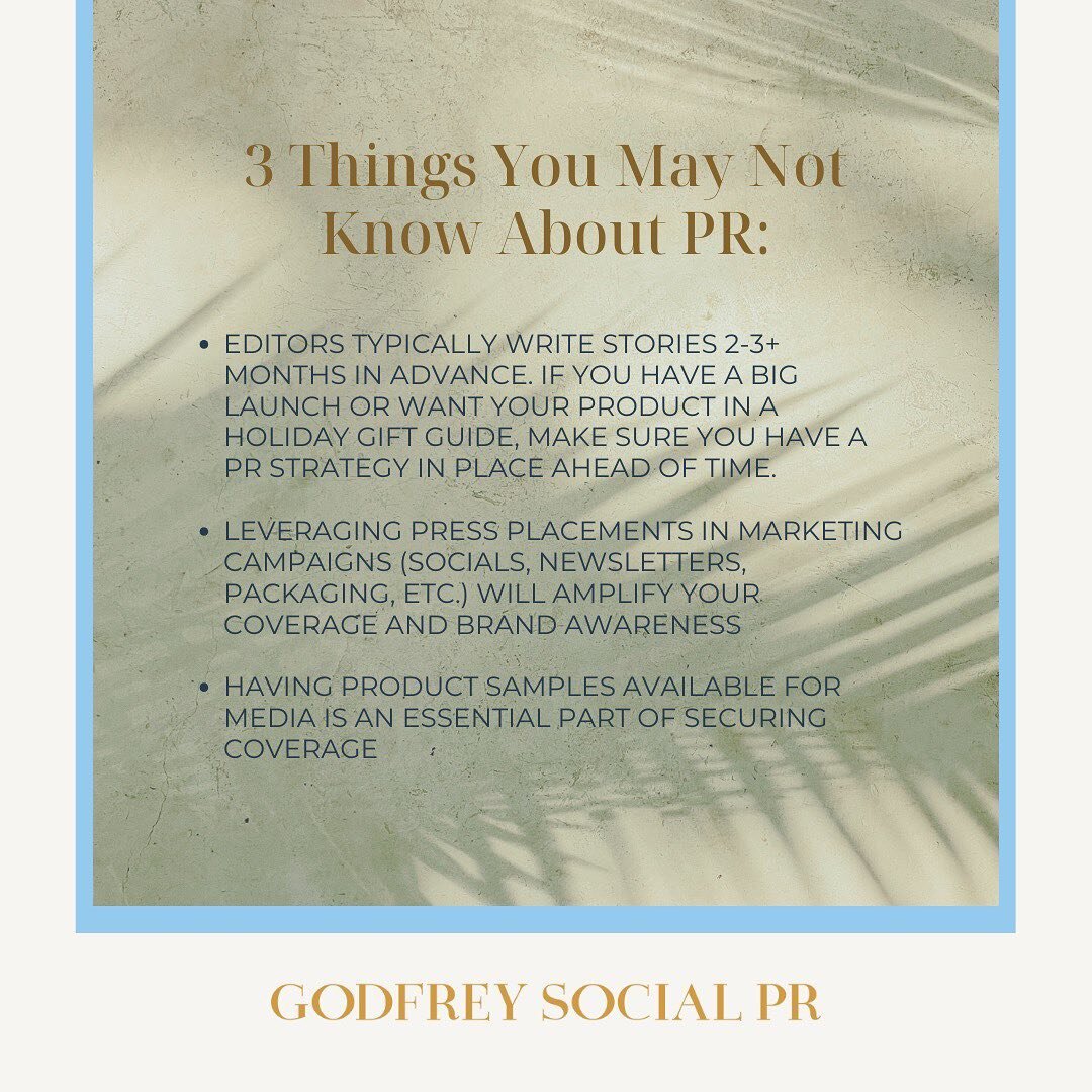 Unlocking the secrets of PR! 🙌
From strategic planning months in advance to leveraging press placements for brand amplification, and the vital role of product samples in securing media attention 💡