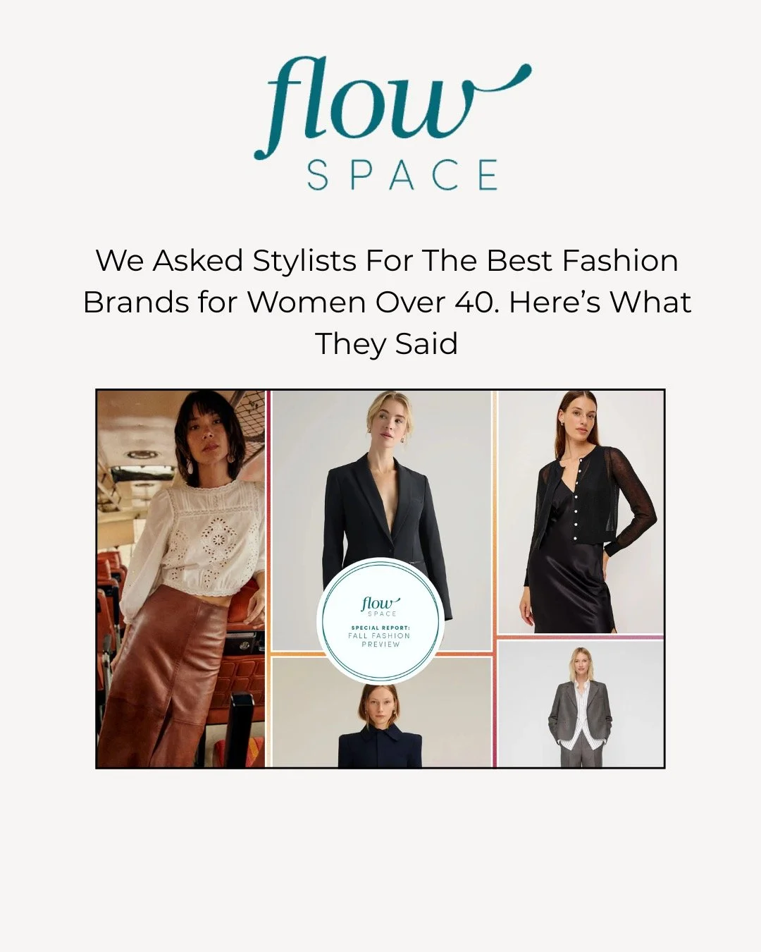 ✨ Highlighting stylist @amandaweilstyle featured in @thisisflowspace on the best fashion brands for women over 40! 💃👠

#GSPR&nbsp;#GodfreySocialPR&nbsp;#GSPRClient