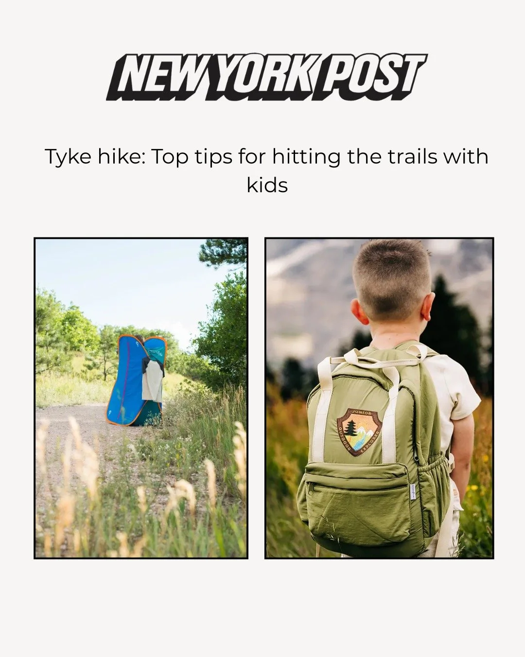 Trail tested &amp; kid approved! So proud to see @lucydarlingshop and @change_up_kids getting shout-outs in the @nypost&rsquo;s &ldquo;Tyke Hike&rdquo; tips! 🥾👶

#GSPR #GodfreySocialPR #GSPRClient