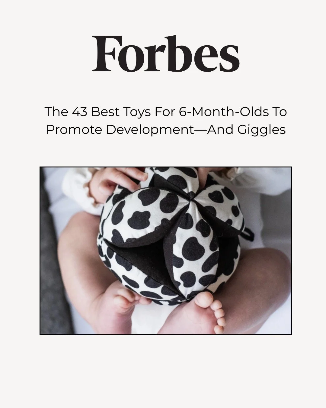 Always proud to see our clients shine! ✨🖤 The Sensory Grasp Ball from @ettaloves is featured in Forbes&rsquo; guide to the Best Toys for 6-Month-Olds to Promote Development &mdash; and Giggles!

#GSPR #GodfreySocialPR #GSPRClient