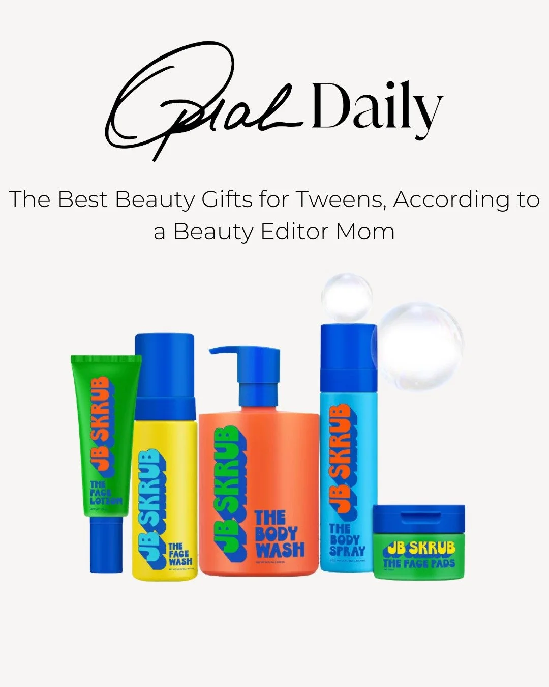 So proud of our client JB Skrub! 💙 Their Ultimate Bundle was selected for Oprah Daily&rsquo;s Best Beauty Gifts for Tweens &mdash; curated by a beauty editor mom!

#GSPR&nbsp;#GodfreySocialPR&nbsp;#GSPRClient