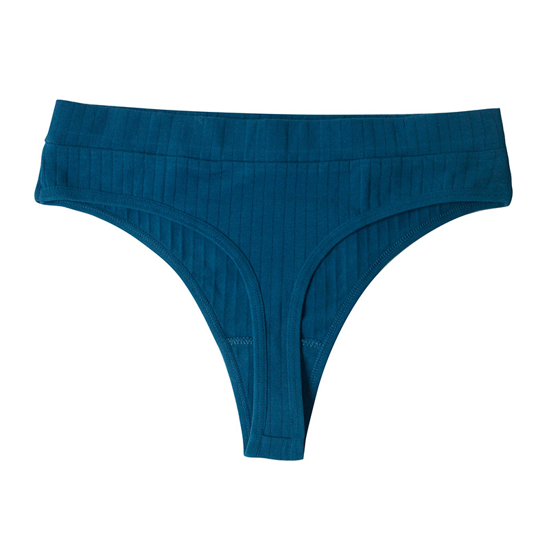Women Ribbed Cotton Thong Panty — Castello Clothing Line