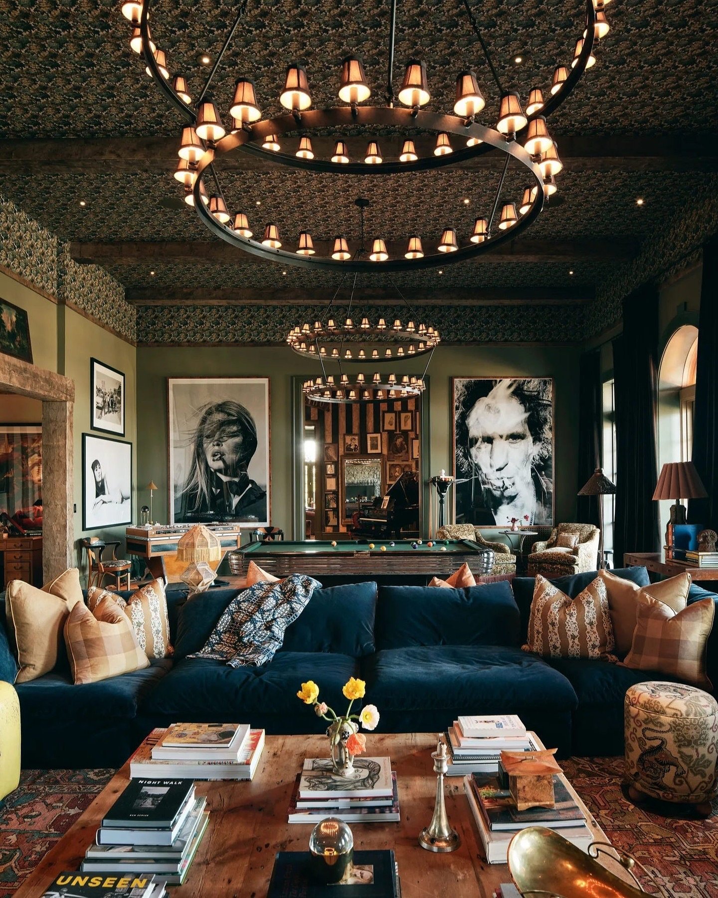 Eclectic + moody and we&rsquo;re here for it 🤎 Swooning over every detail of this playfully gothic home by @pierceandward. Photo by @tycole // Styling by @colson__horton