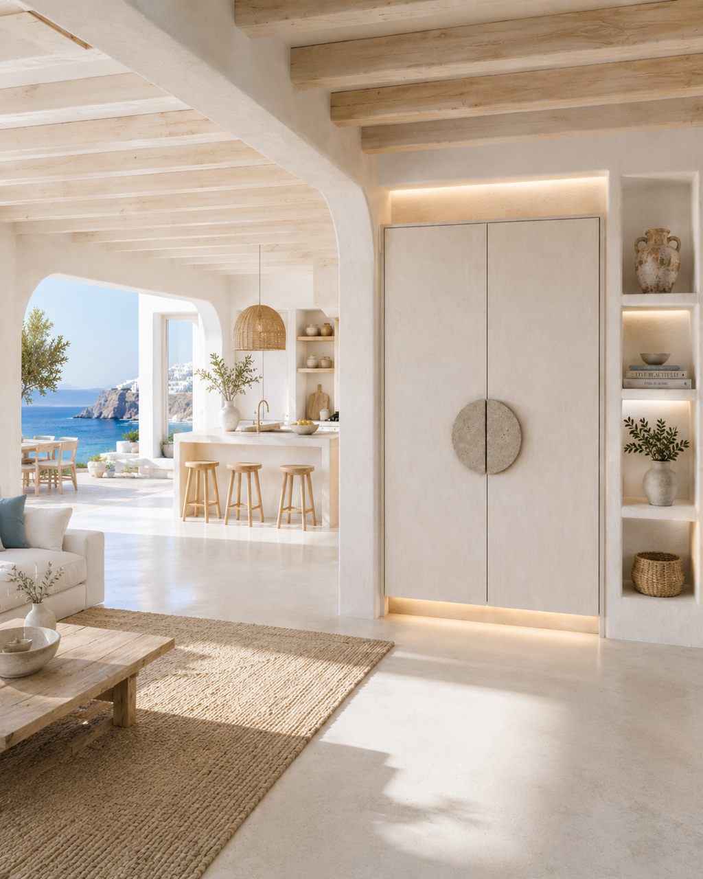 Coastal ceramic interior door handles