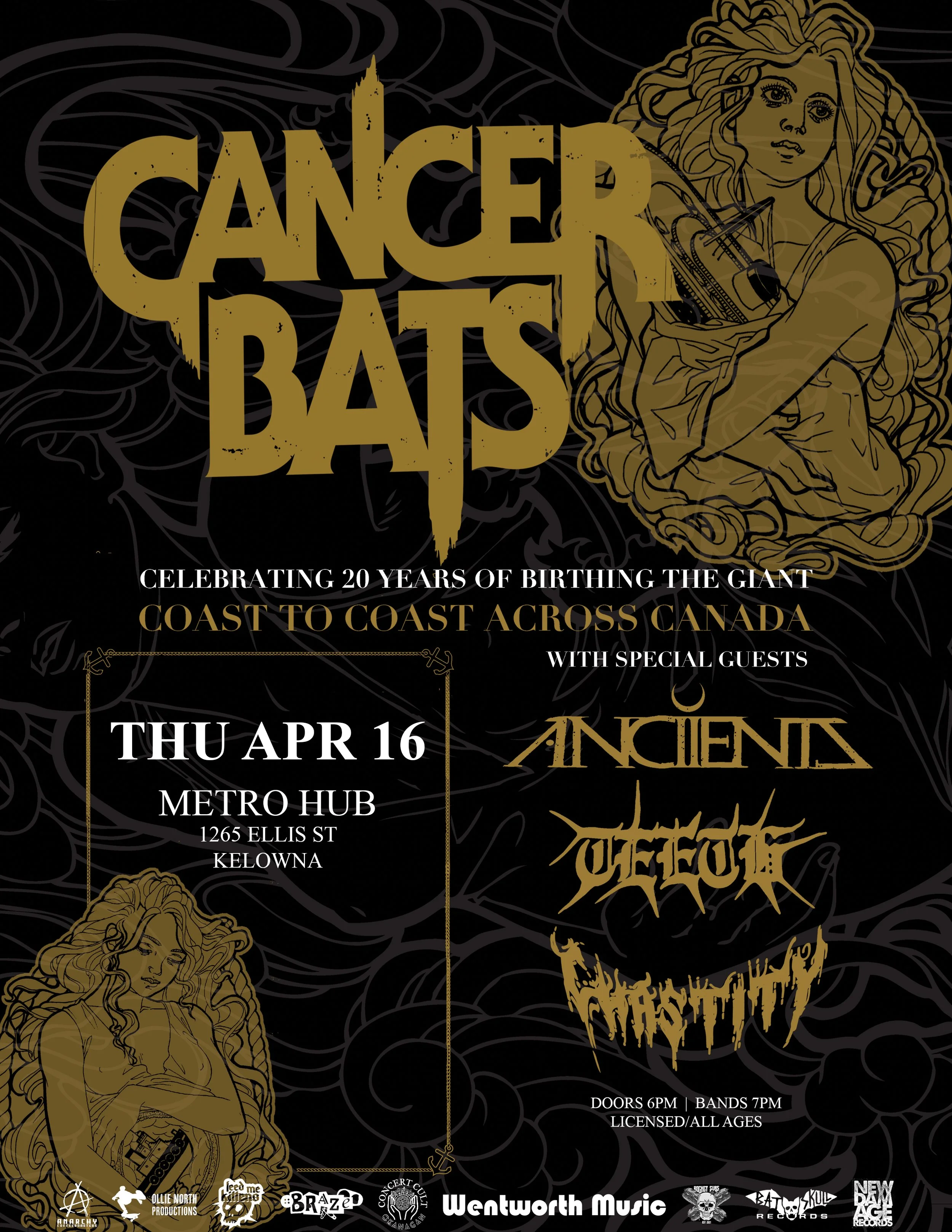 Cancer Bats w/ Anciients, Teeth, Chastity // Kelowna, BC