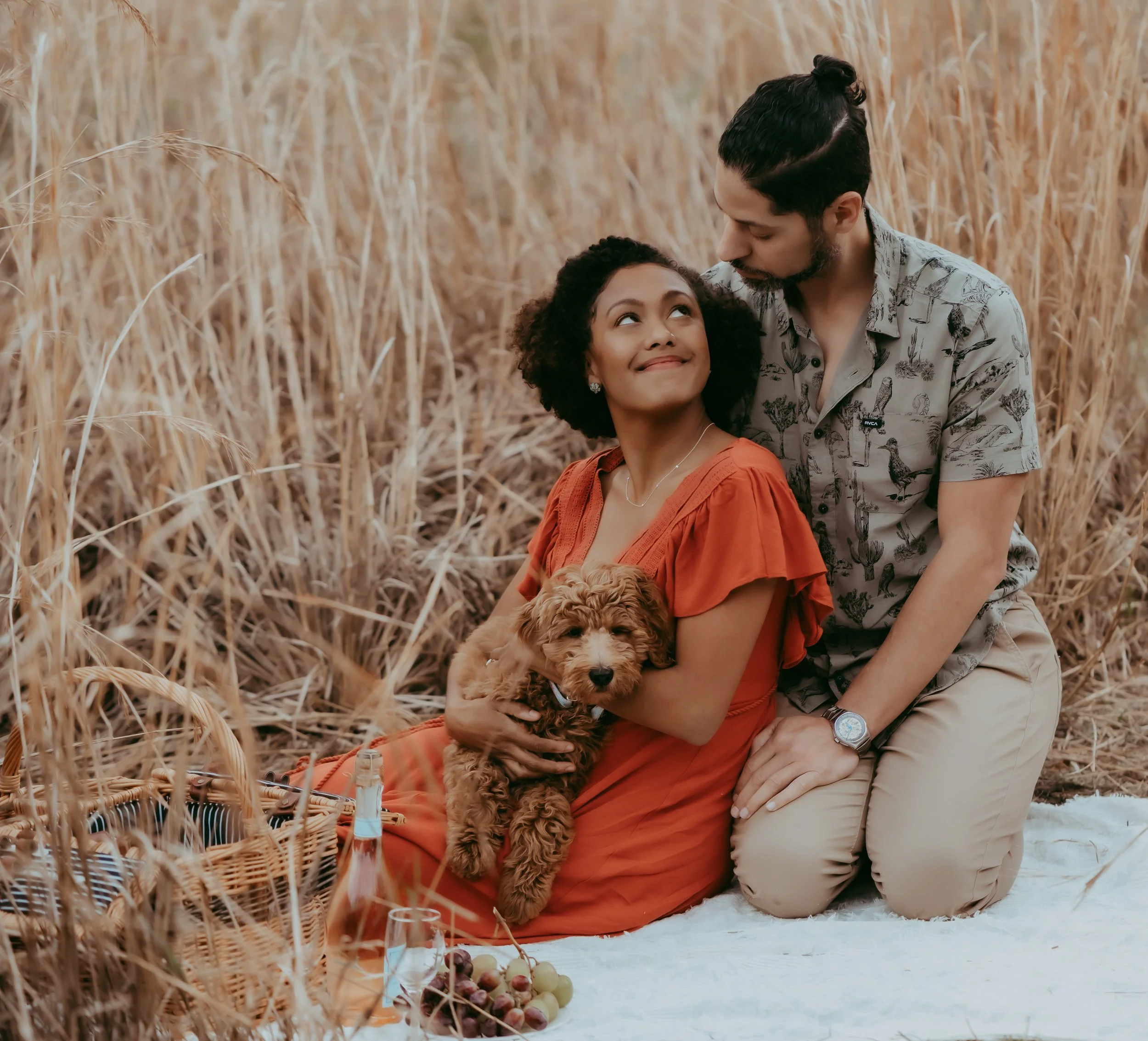 Orlando engagement photography puppy