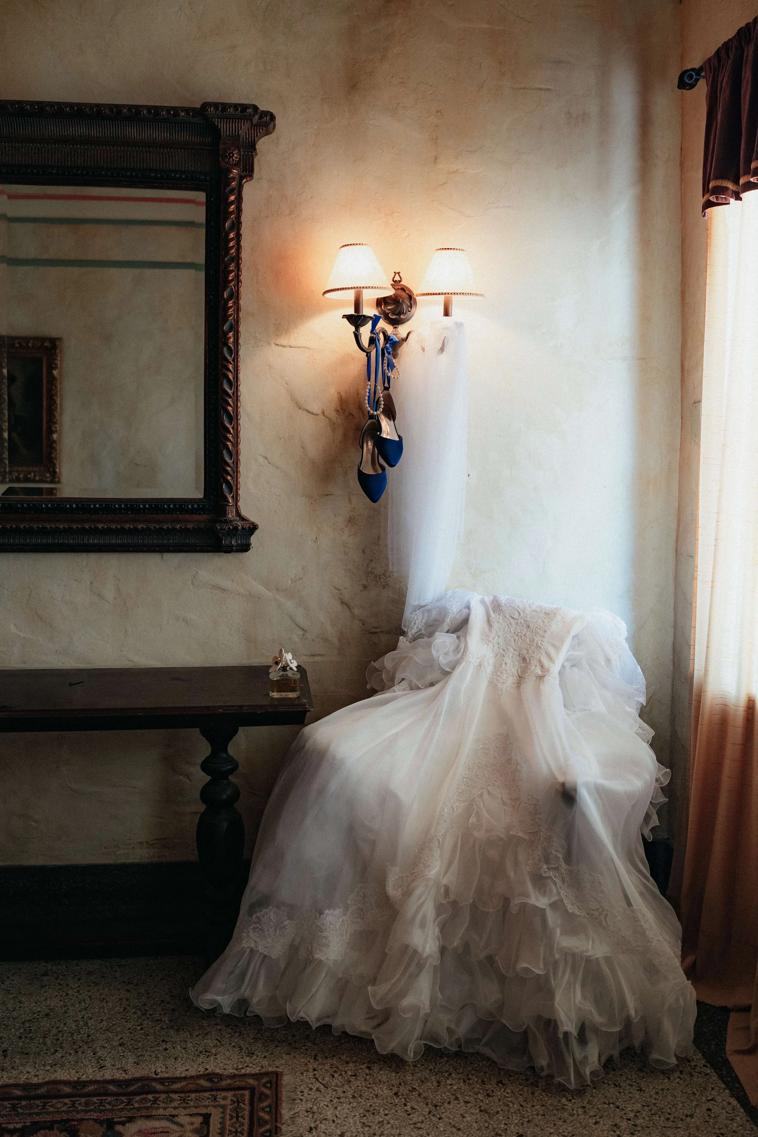 vintage dress on a chair