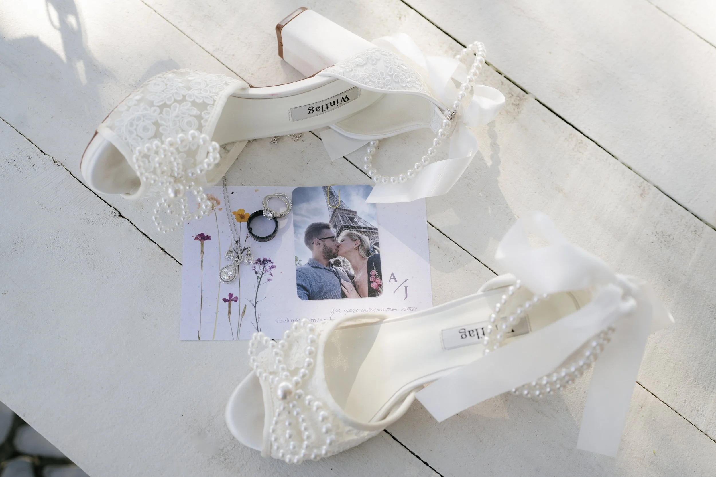 HillHouse Clermont wedding details wedding shoes and rings
