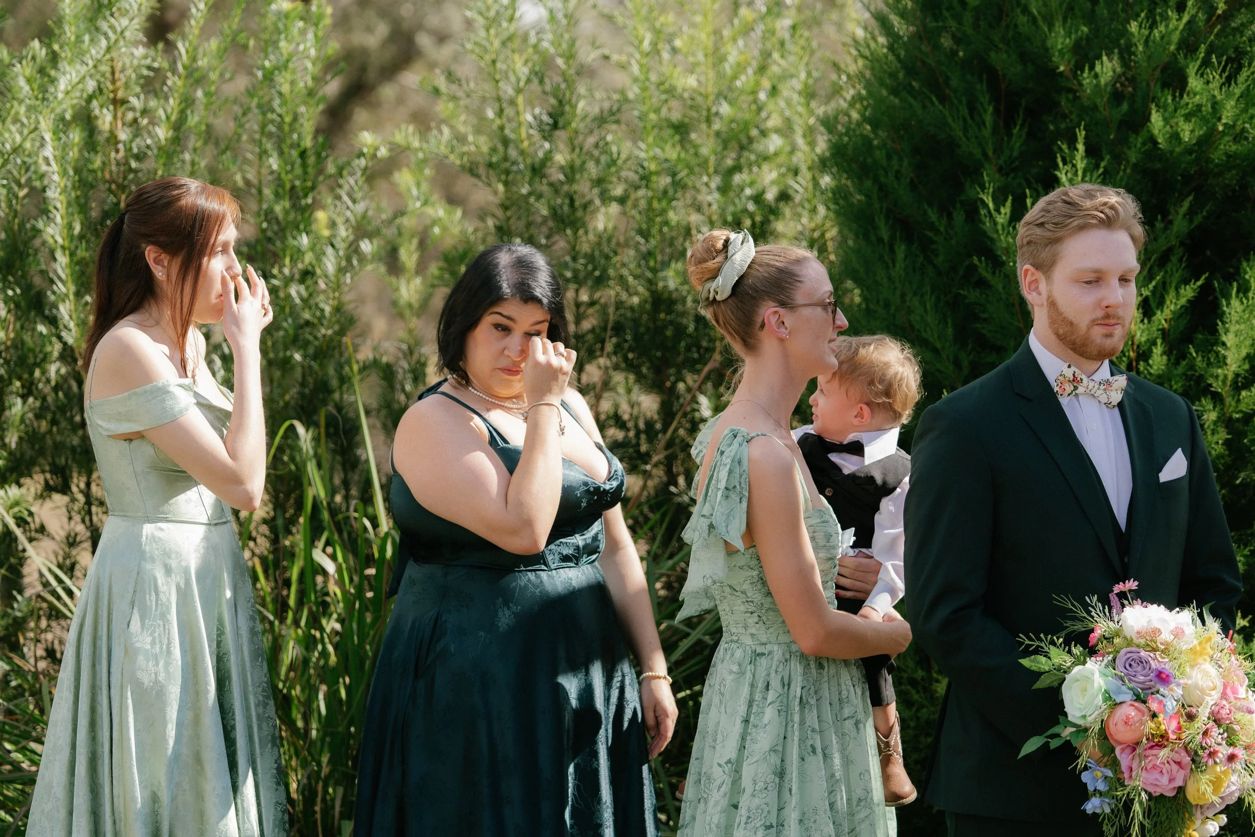 HillHouse Clermont wedding crying bridesmaids