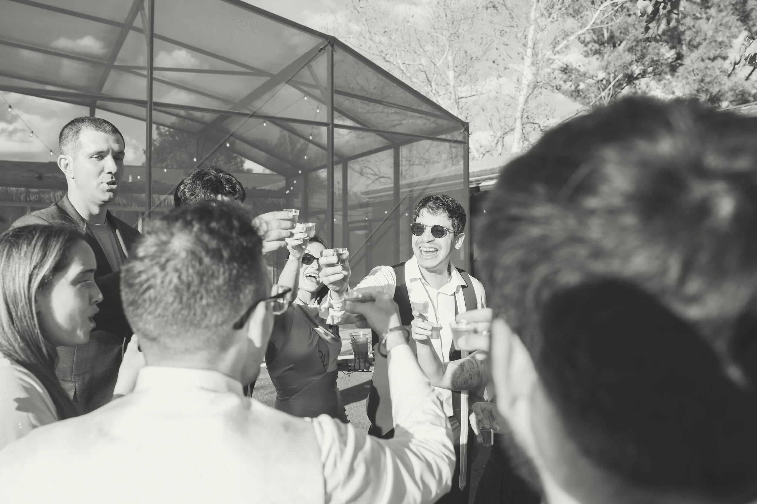 HillHouse Clermont wedding black and white candid moment