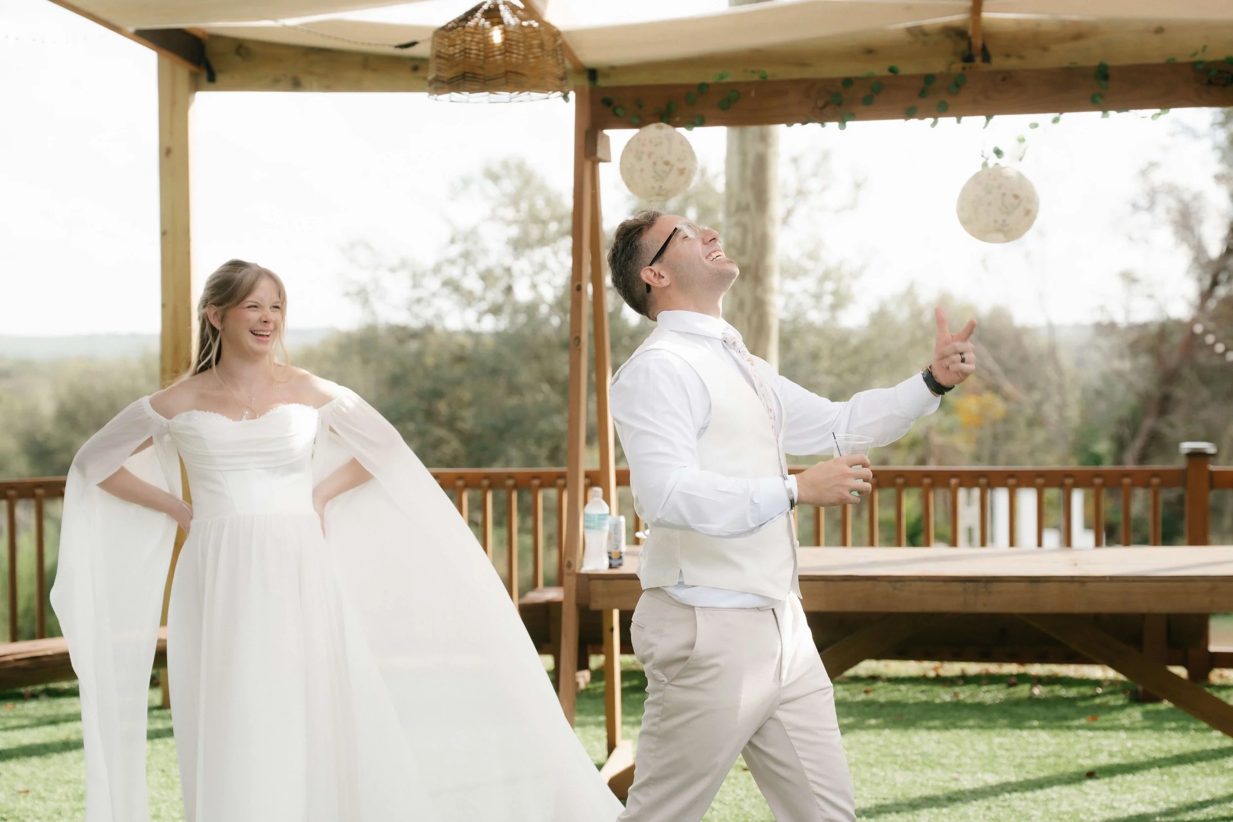 Bride and groom heading for their first dance at HillHouse Clermont, Florida
