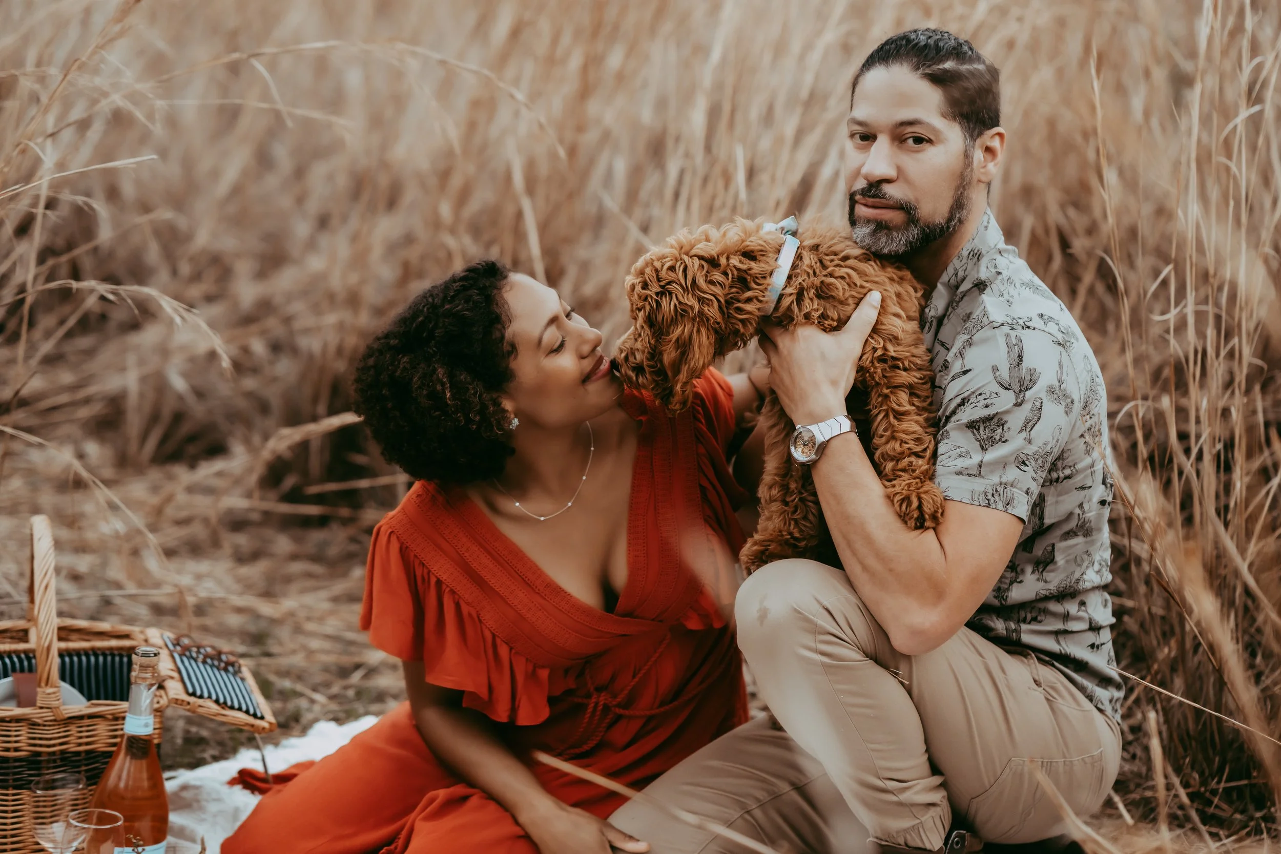 Orlando engagement photography puppy