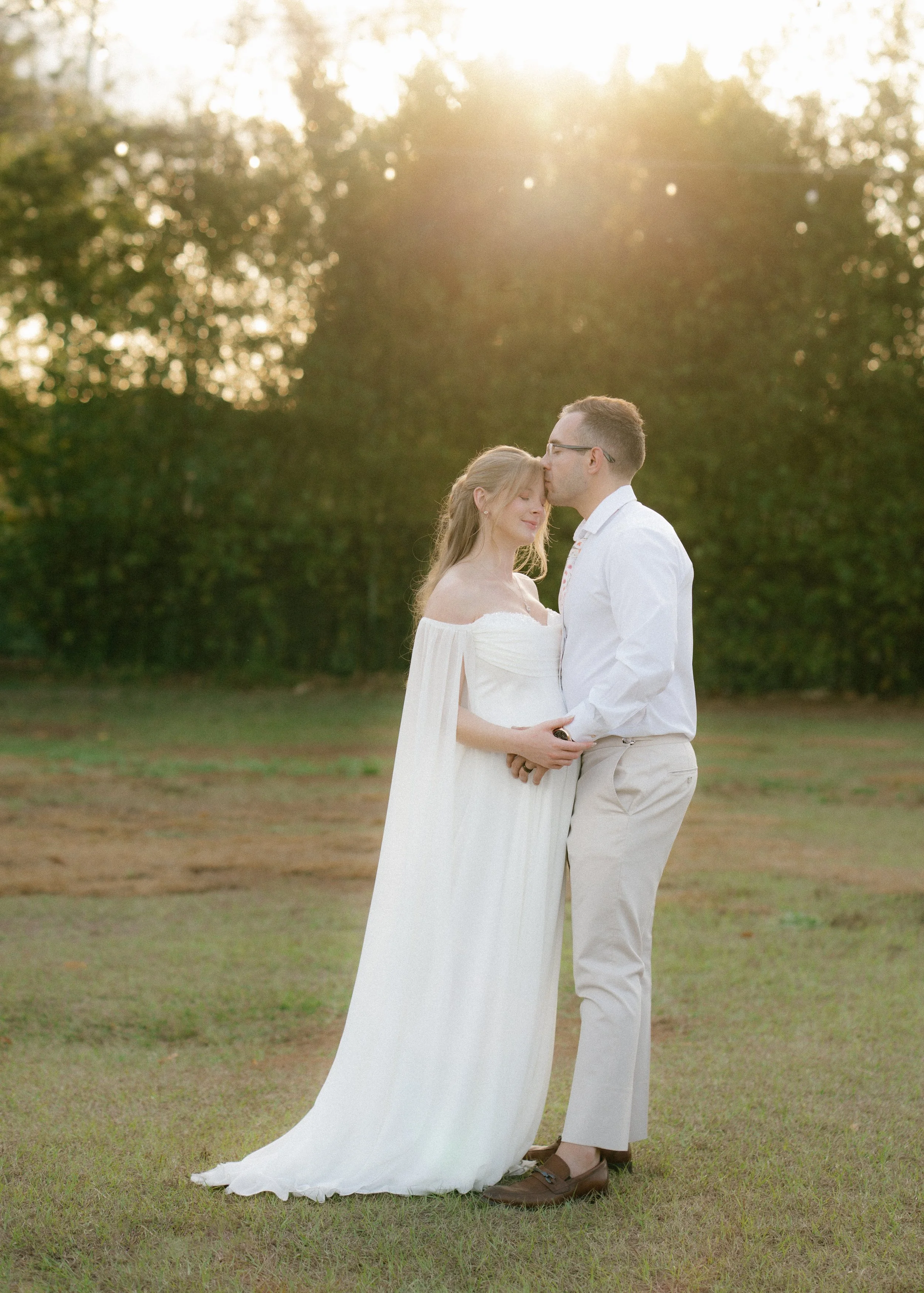 HillHouse Clermont wedding kiss on the forehead