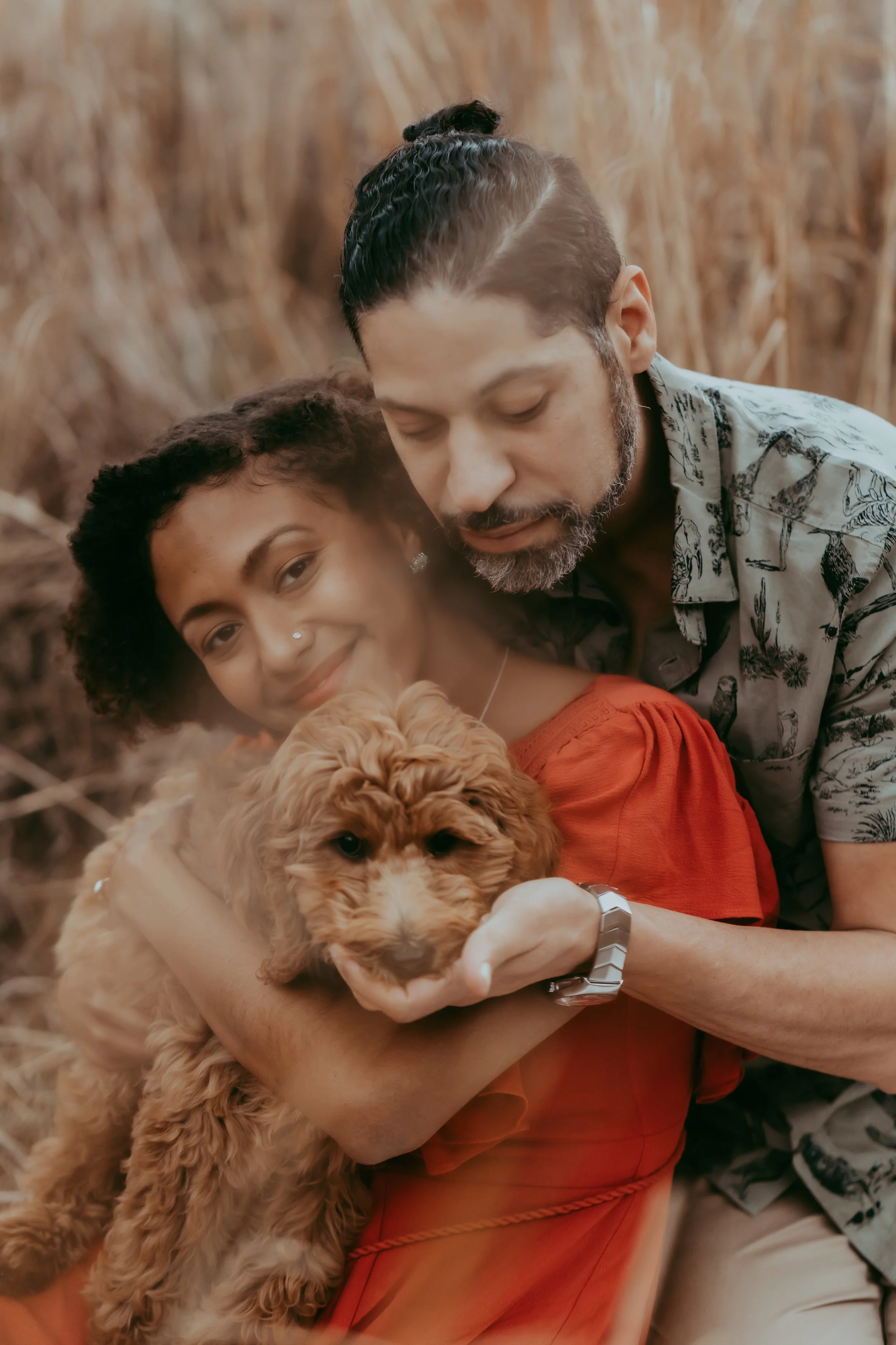 Orlando engagement photography puppy