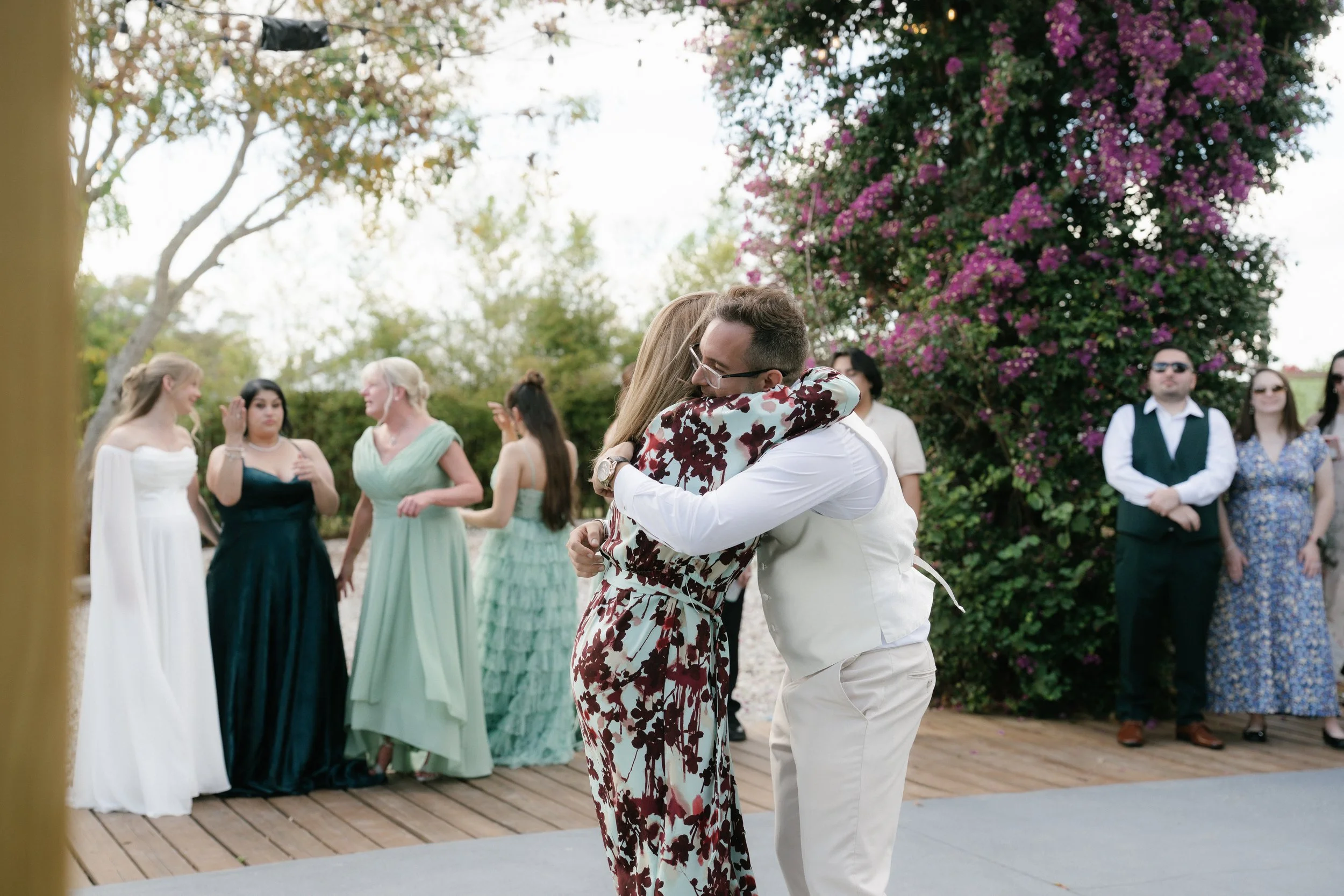 HillHouse Clermont wedding mother son embrace