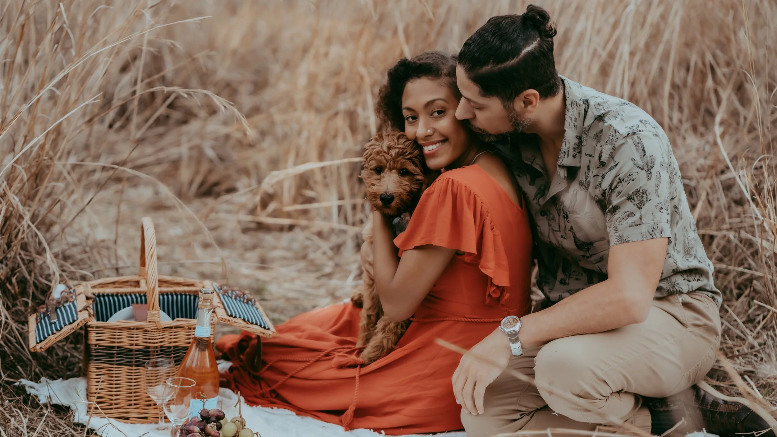 Orlando engagement photography puppy