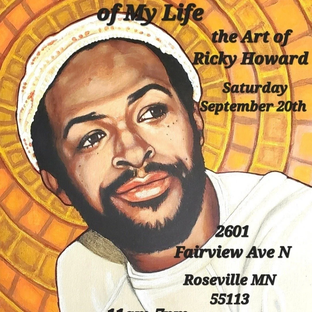 I'm so jazzed for @Ricky_Howard_Art to have his Soundtrack of My Life show this coming Saturday! Come through and join in the fun of reminiscing about all these wonderful artists, about Ricky and his wild Minneapolis days, and get yourself some gorge