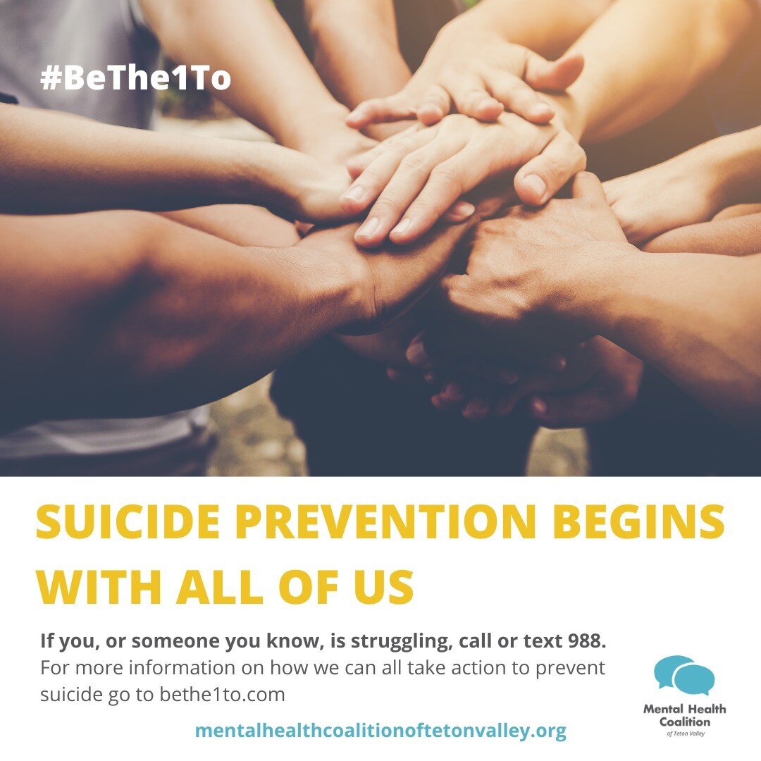 Today marks the start of Suicide Prevention Awareness Month.

We know it's been a hard few months in Teton Valley and many of us are grieving. 

If you, or someone you know, is struggling, reach out. Call 988 or get in touch with us for non-emergency