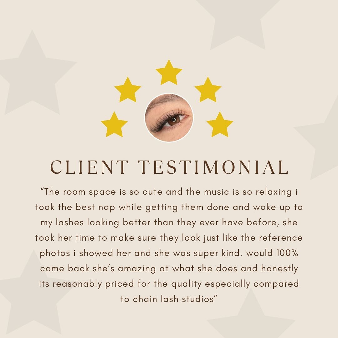 ❣️ Client Love ❣️

Your feedback fuels my passion 🌟 Share your experience and let your voice be heard! Your reviews help me grow and serve you better. Leave a Google Review for &ldquo;Lucid Lash Studio&rdquo; in Orlando, FL 📈

Swipe to see the pict