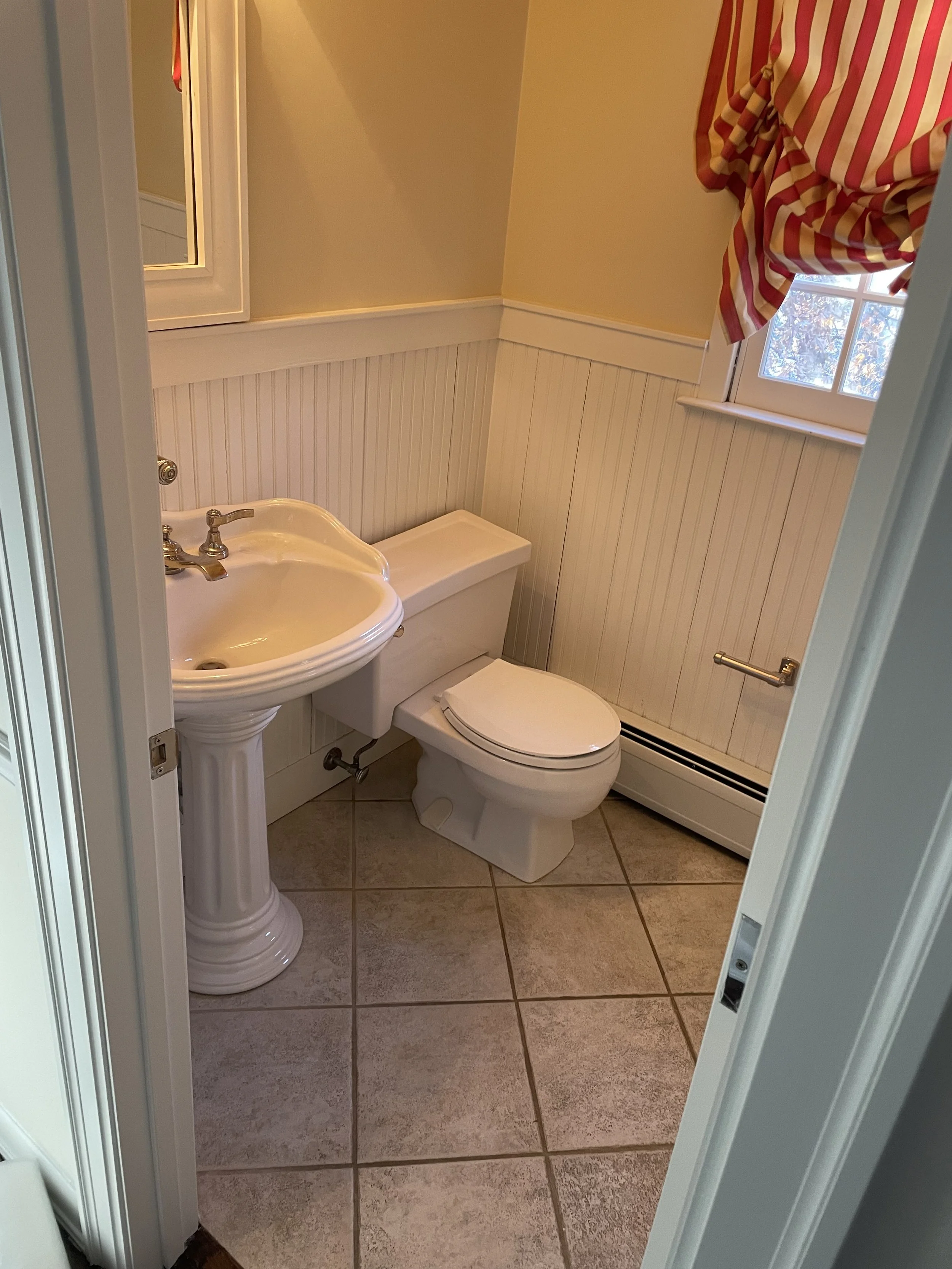 Toilet and sink before