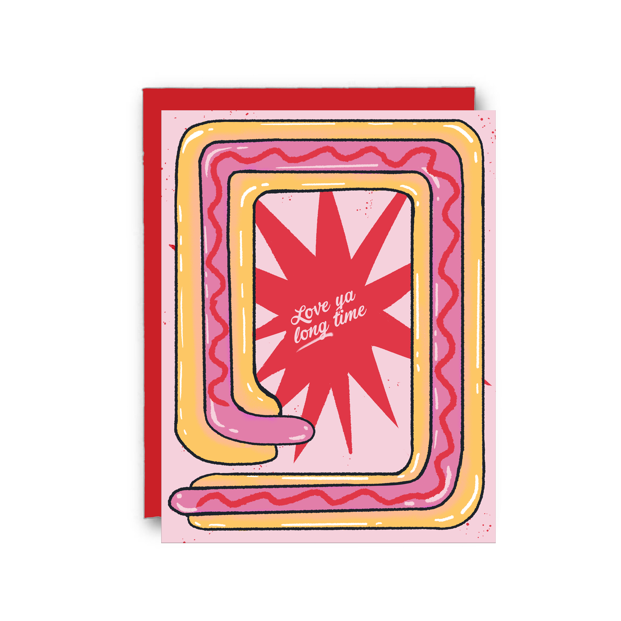 Love Ya Long Time Hot Dog Love Card