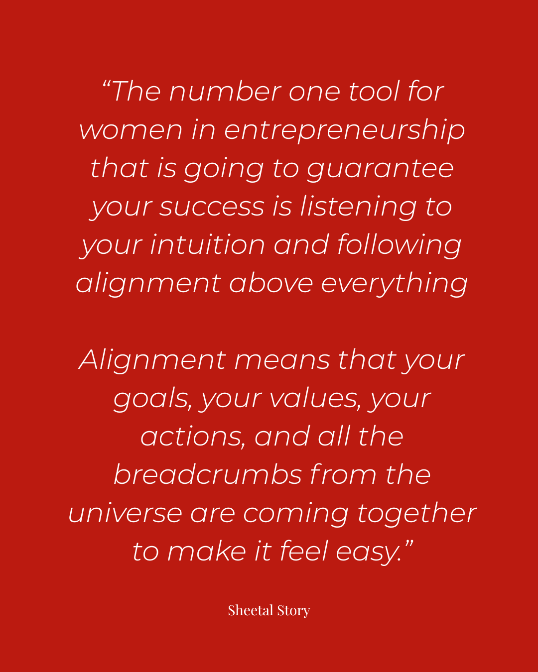 Quote about gaining clarity and taking decisive action as a woman building a business