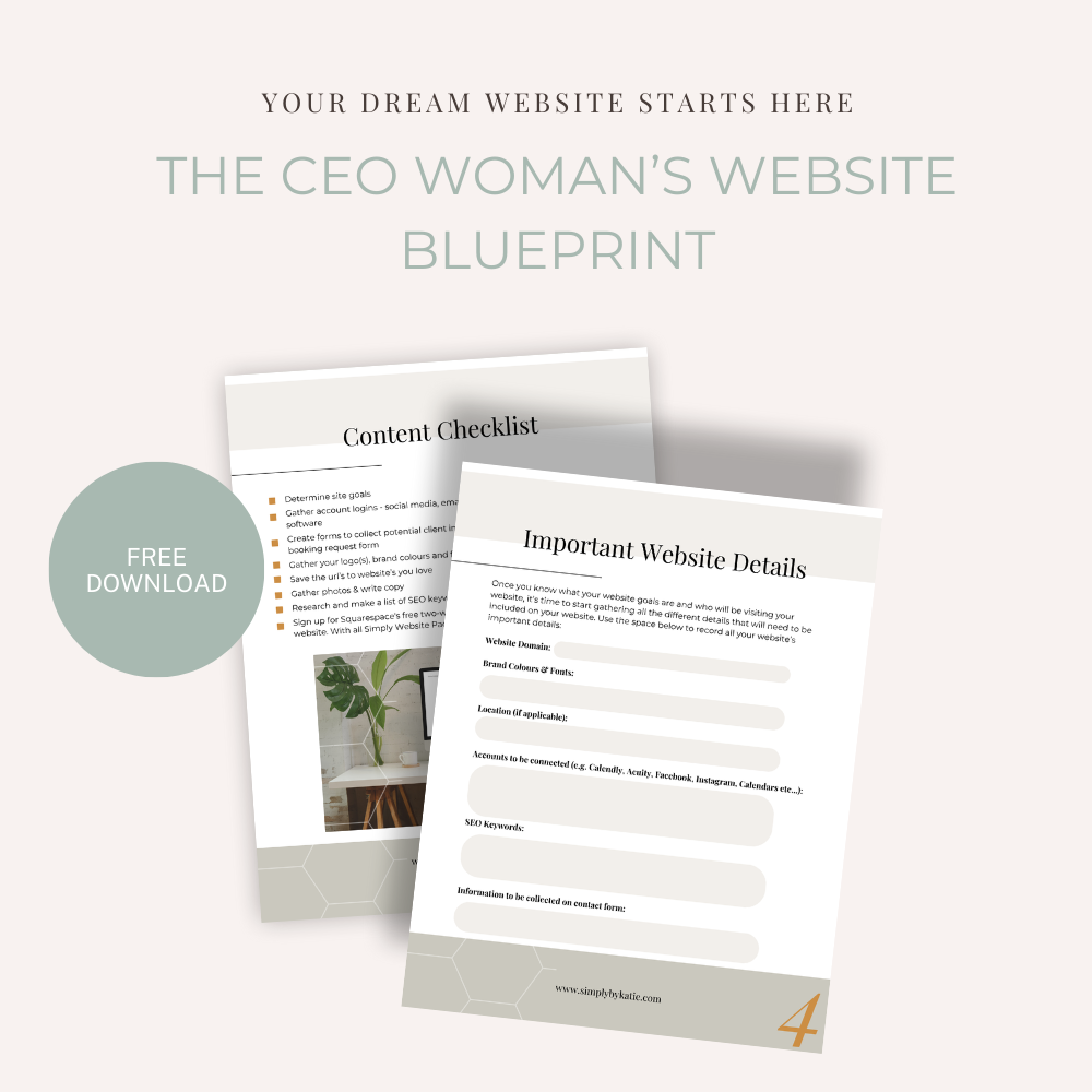 Download Simply by Katie's Free guide to a high-converting website for ceo women