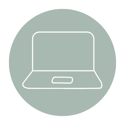 Laptop icon representing Simply by Katie’s 'Who We Are' section for story-driven Squarespace design in Edmonton.