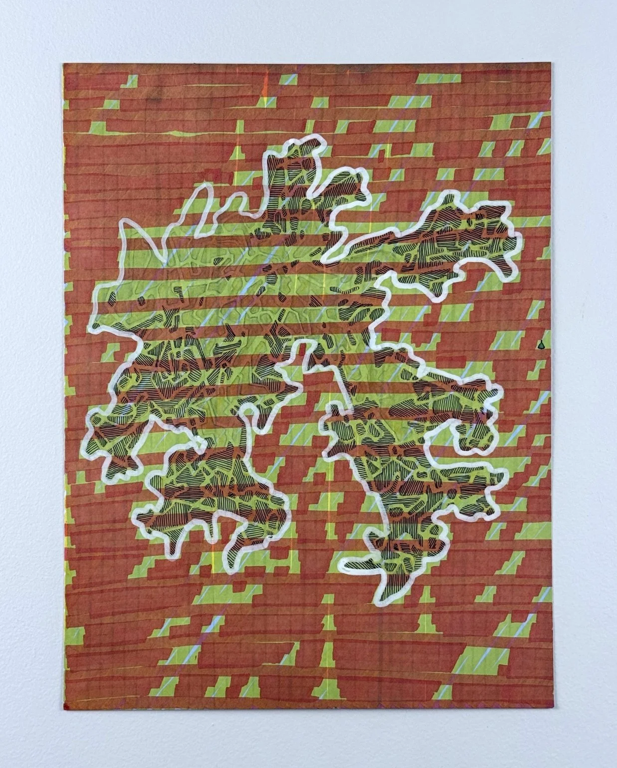 18411. ink and marker on paper. 9x12". 2026
